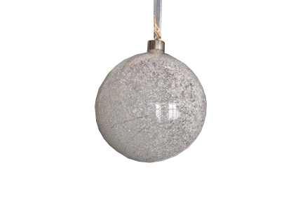 LED-Dekokugel aus Glas 20 LED, Ø 12 cm, gefrostet - hängend