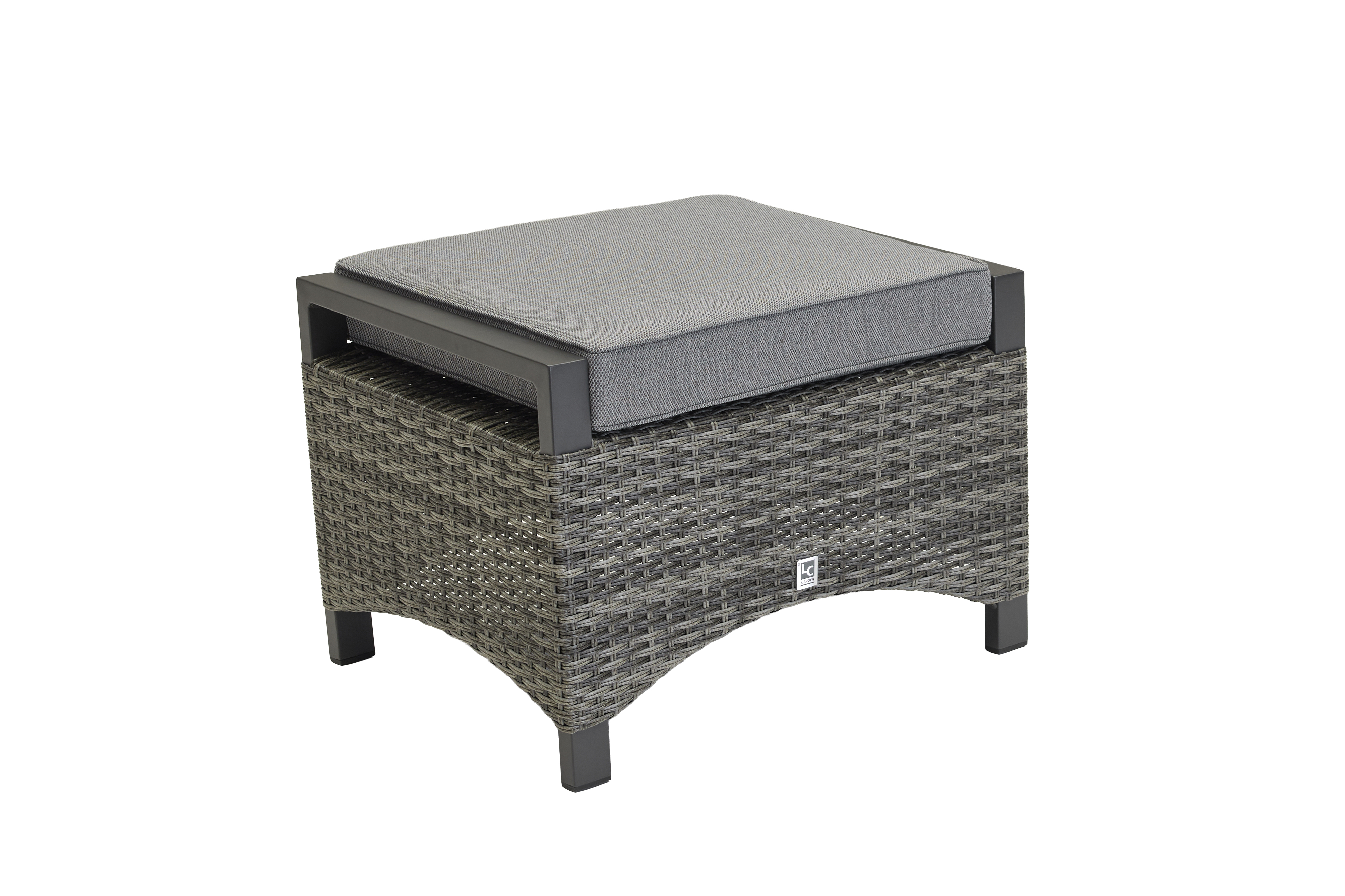 Living Hocker, Geflecht anthrazit - Keramo-Vivera