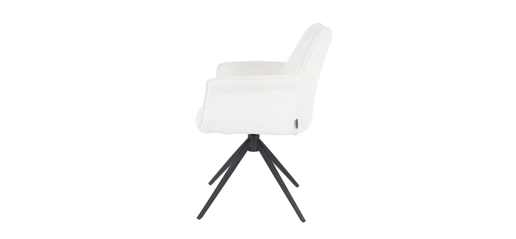 Armlehnstuhl, Bezug weiß, 360° drehbar - Maike