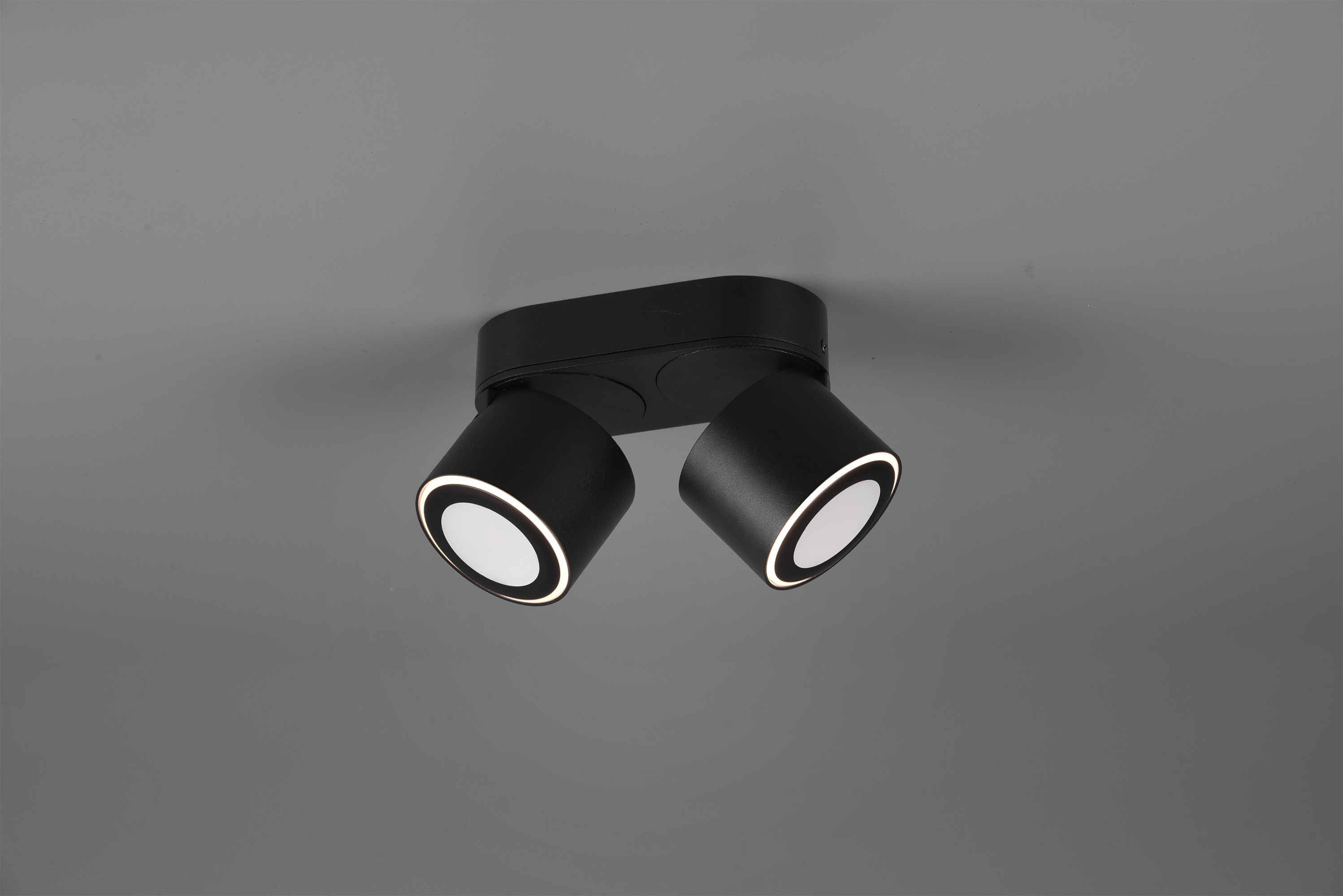 Deckenleuchte Taurus - 2flg., Metall/schwarz matt,18x10,6x8,7cm