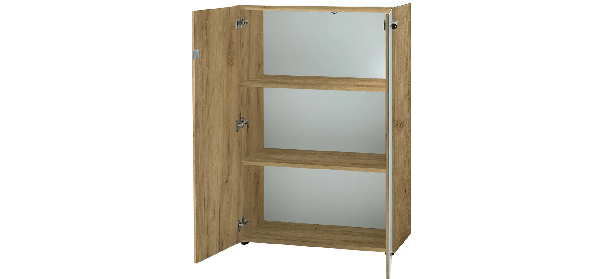 Aktenschrank GWEN - B ca. 80 cm, Eiche Nachbildung, Weiß