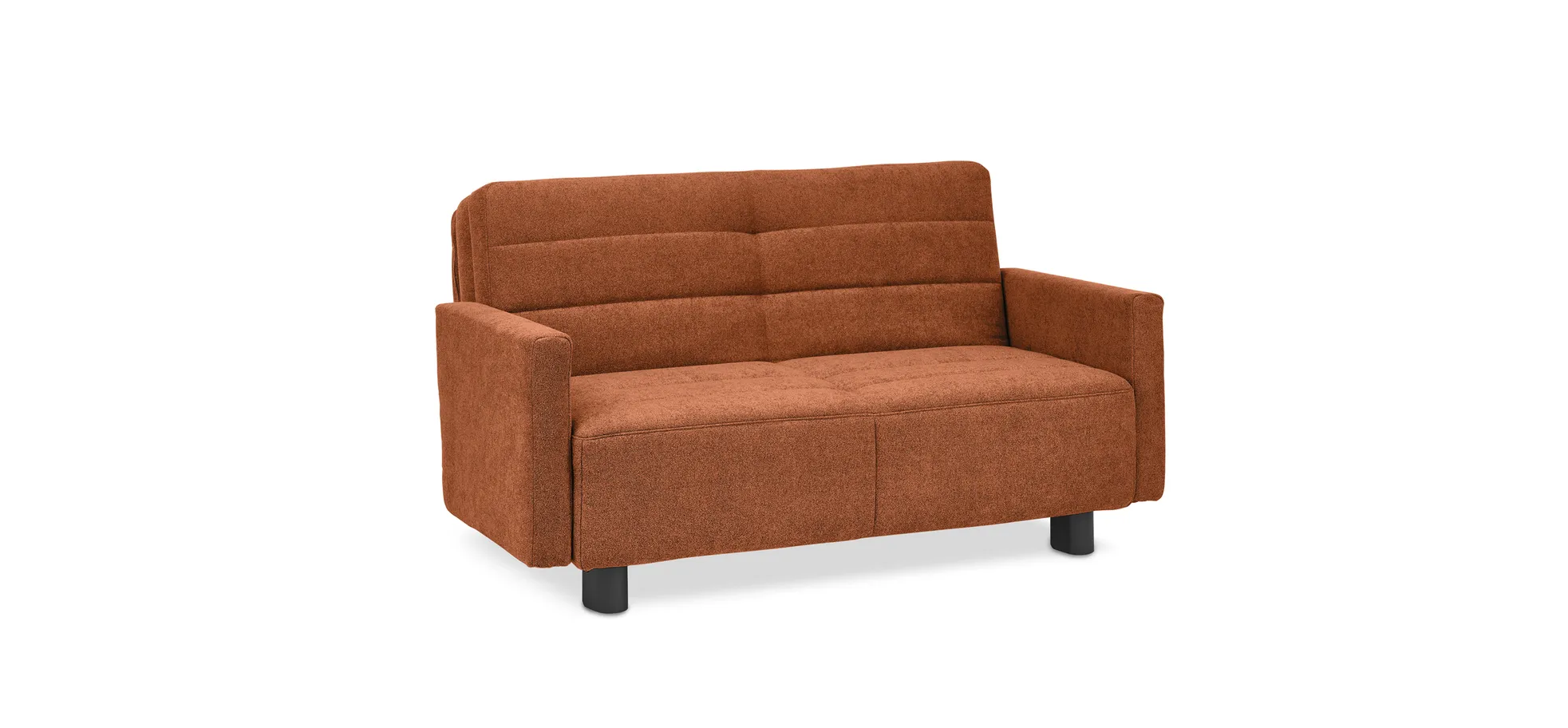  Faltsofa Easy - 2-Sitzer, ca. 140 cm inkl. Schlaffunktion/Topper/Armteil verstellbar, Stoff, Rot