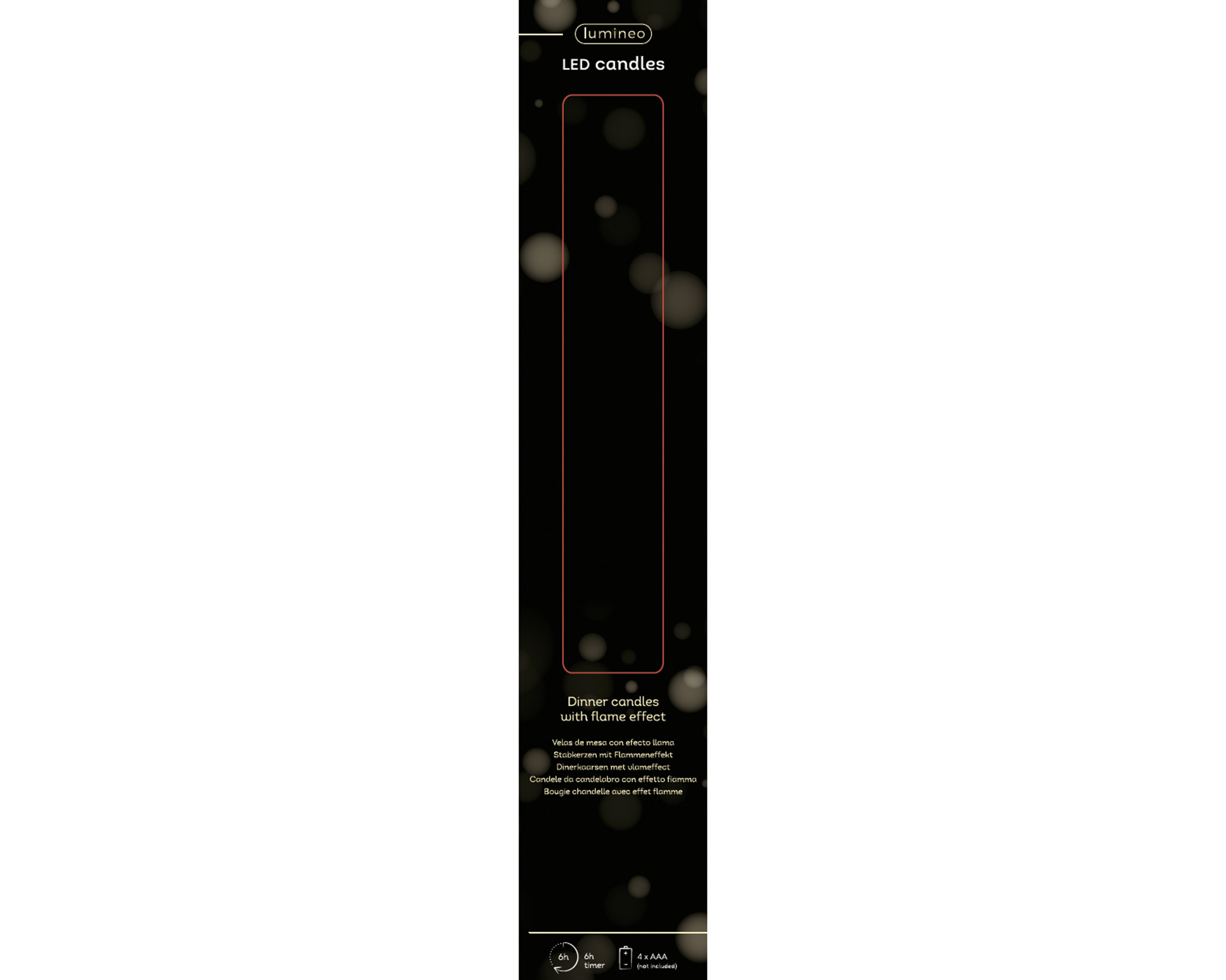 LED Spitzkerze Wachs - silber/warmes weiss, Wachs, Ø2.20-H24.5cm-1L