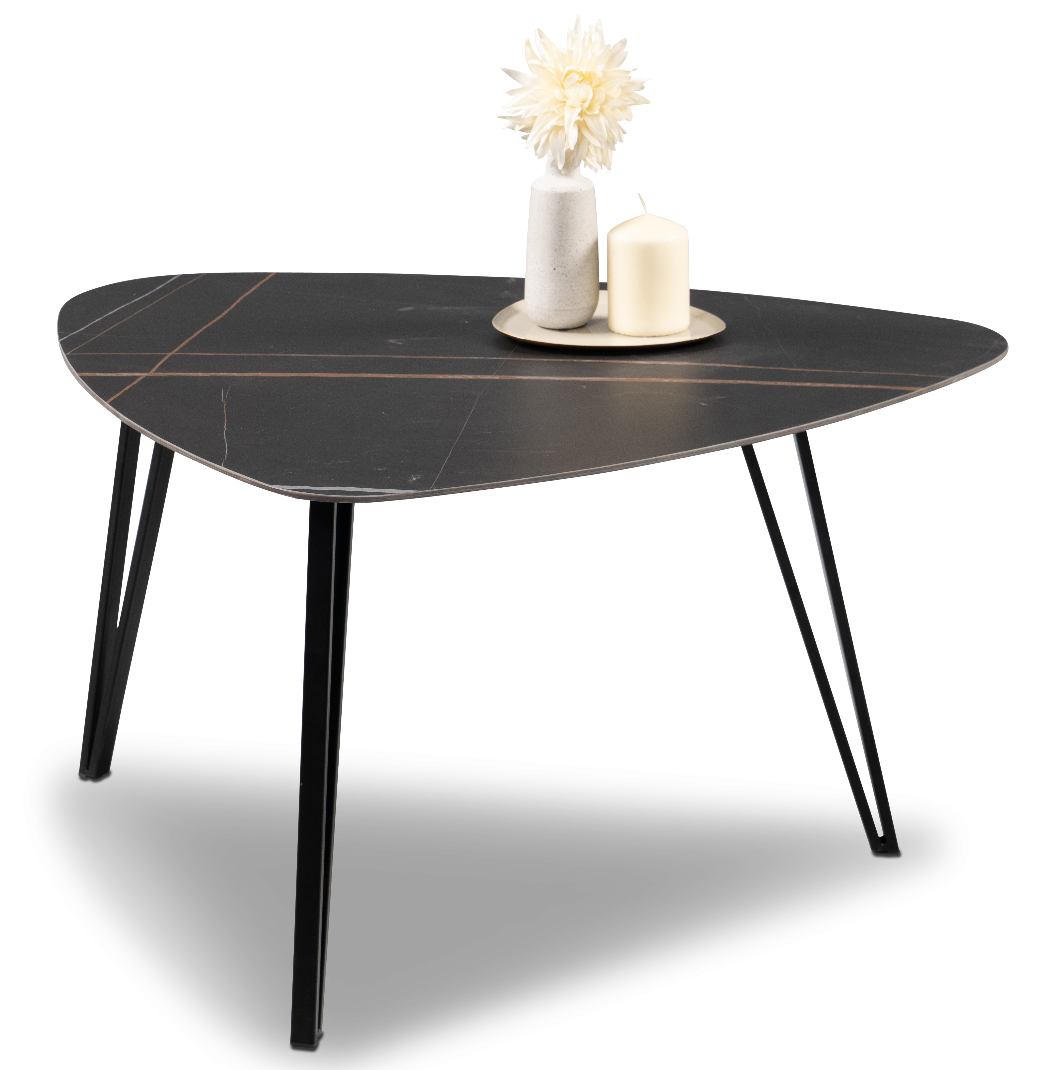 Couchtisch, Stein dunkel, 83cm breit - Mabou
