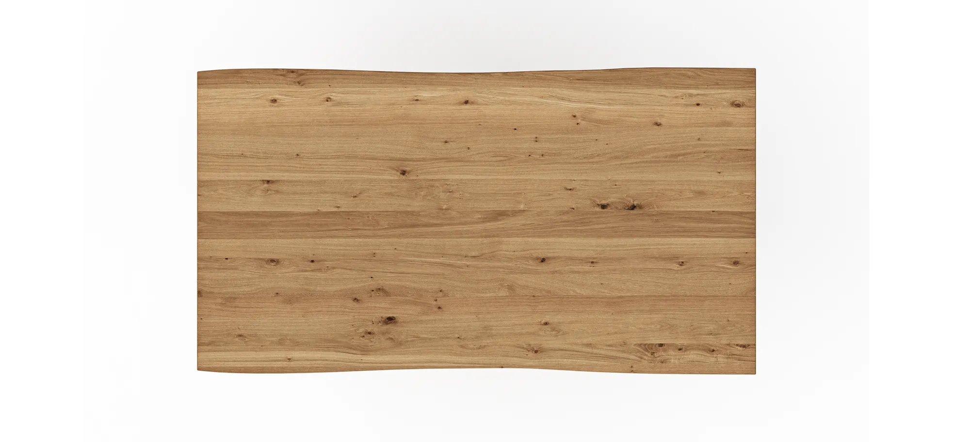 Esstisch Belfast - LB ca. 180x100 cm, Eiche massiv, mit Metalleinlage im Gestell