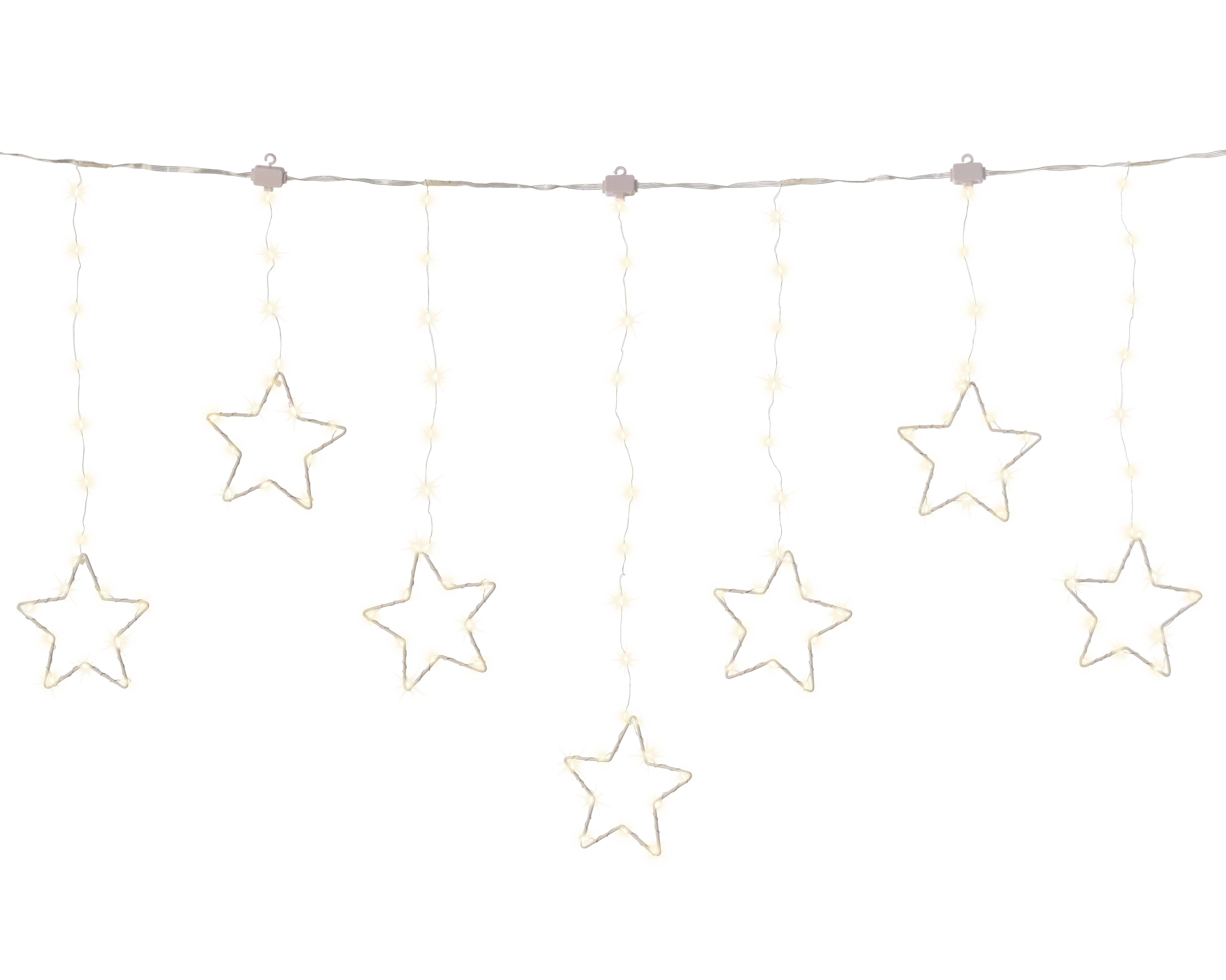 LED Lichtvorhang - silber/warmes weiss, PVC, 120cm-156L LED Lichtvorhang - silber/warmes weiss, PVC, 120cm-156L