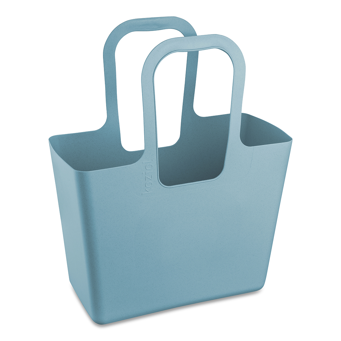 Tasche, 21,5x44x54cm,  nature flower blue - geräumig, stabil, 100% CO2-neutral