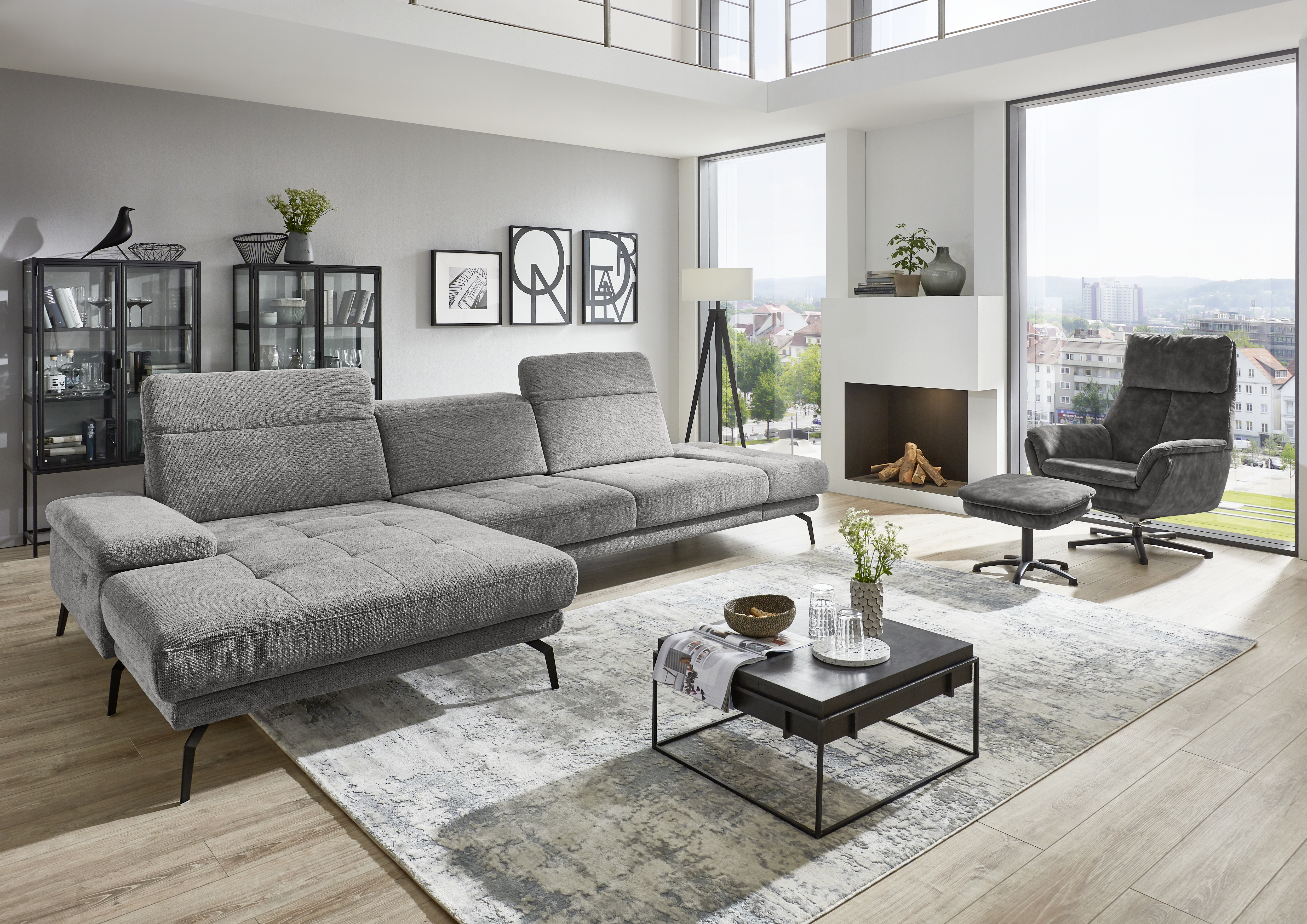 Ecksofa, grau - KS 967322