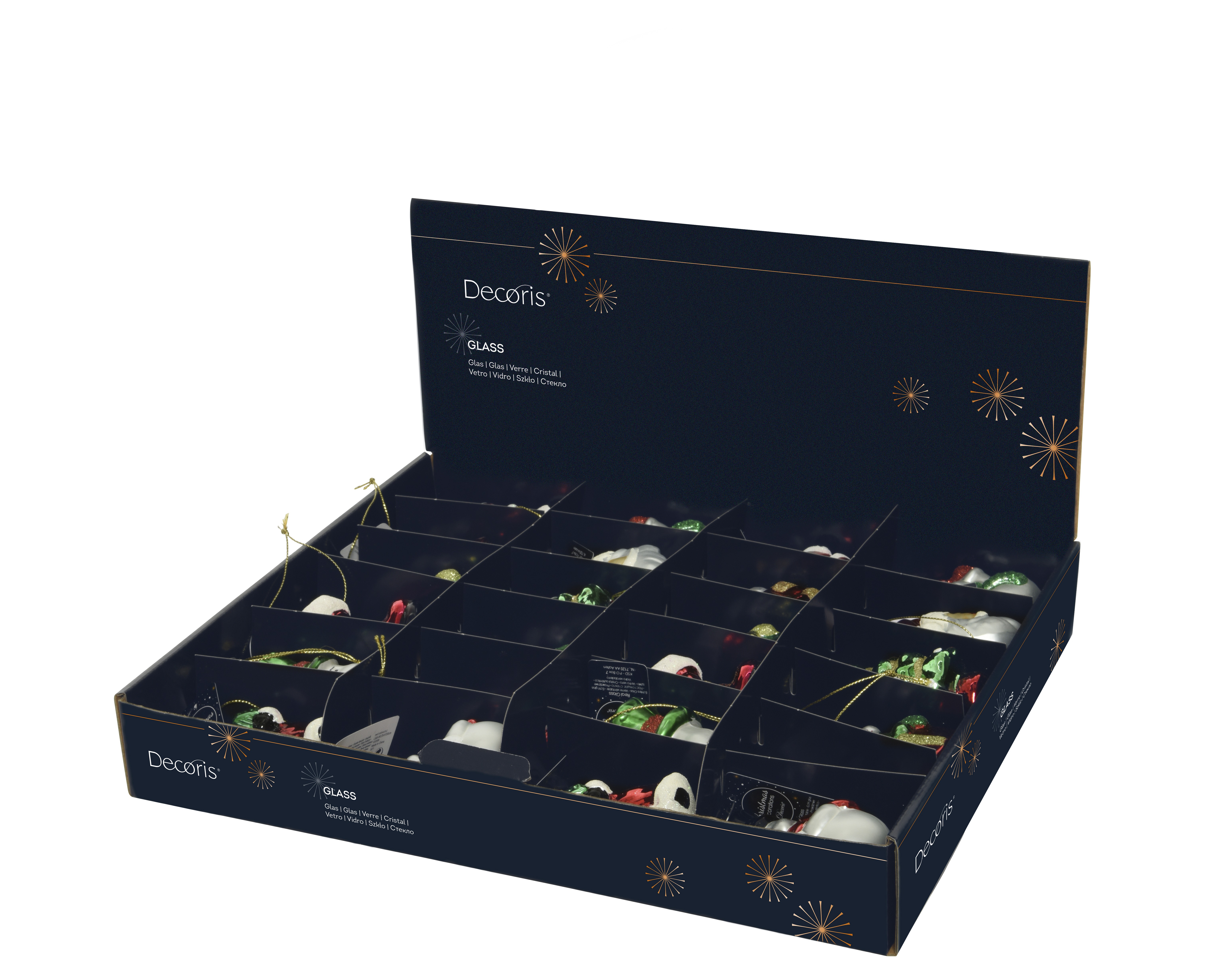 Hänger - rot/Farbe(n), Glas, L5-W3.70-H7cm