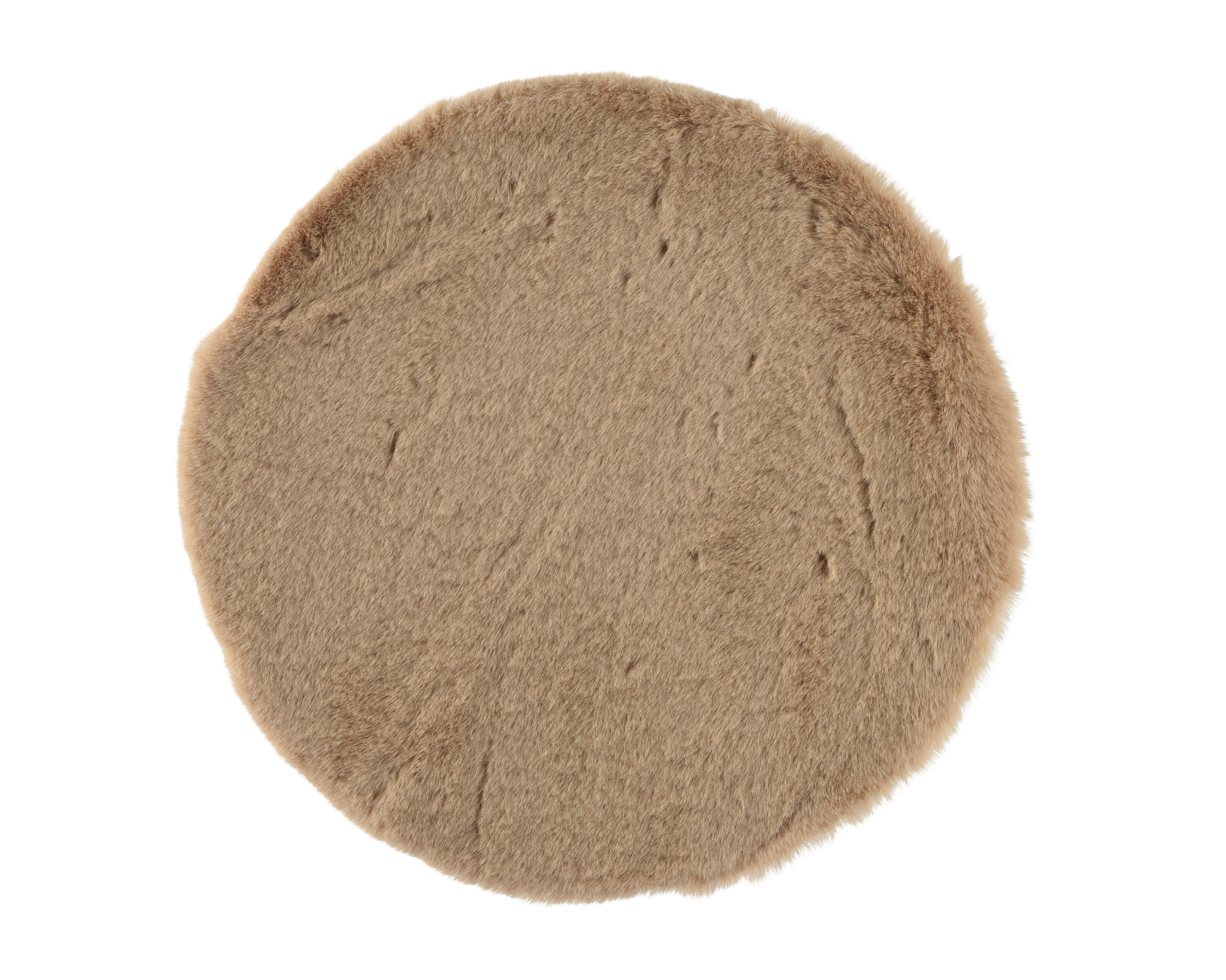 Deko-Kunstfell rund - braun, Ø38.00-H1.00cm