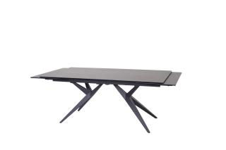 Esstisch, Glaskeramik dunkelgrau, ausziehbar - Michela