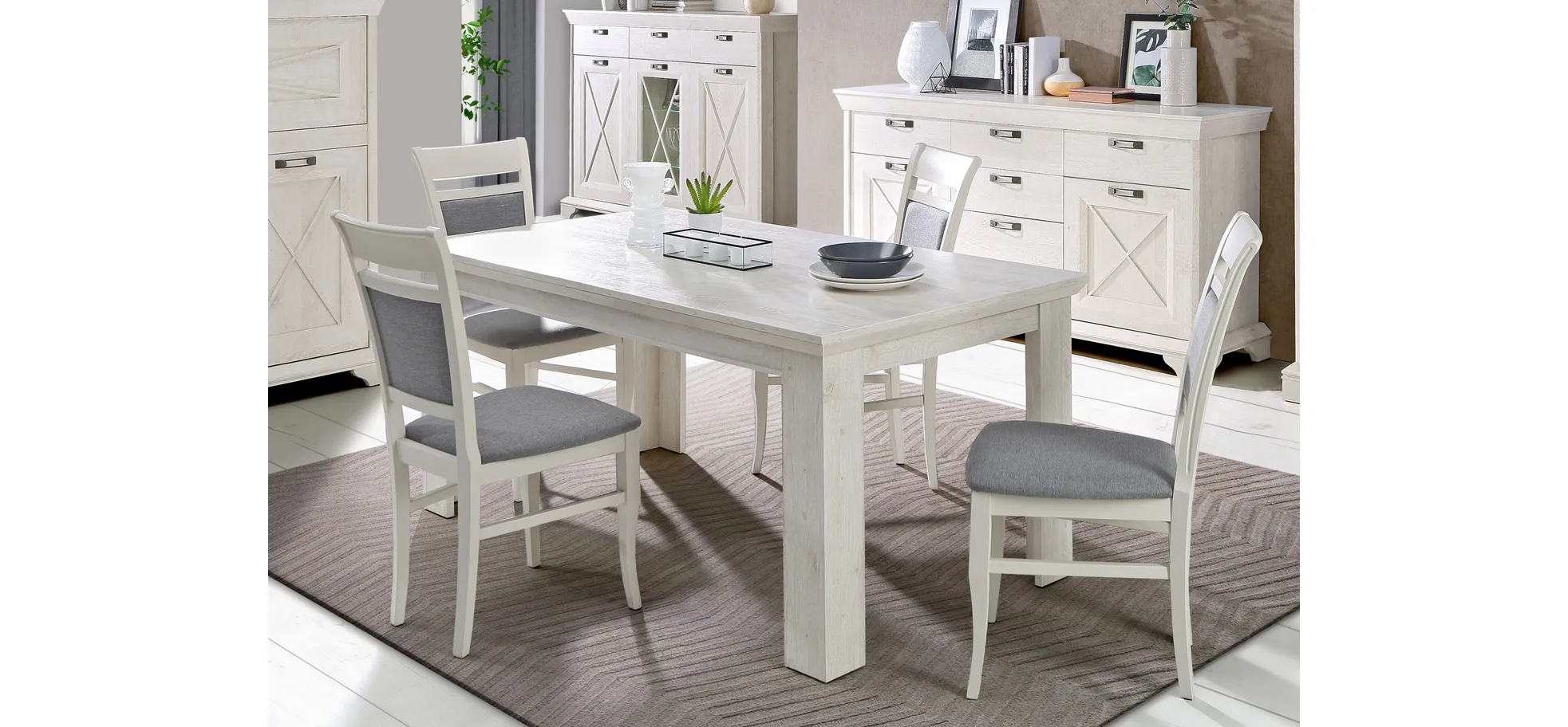 Esstisch, Pinia weiß - FIRENZ