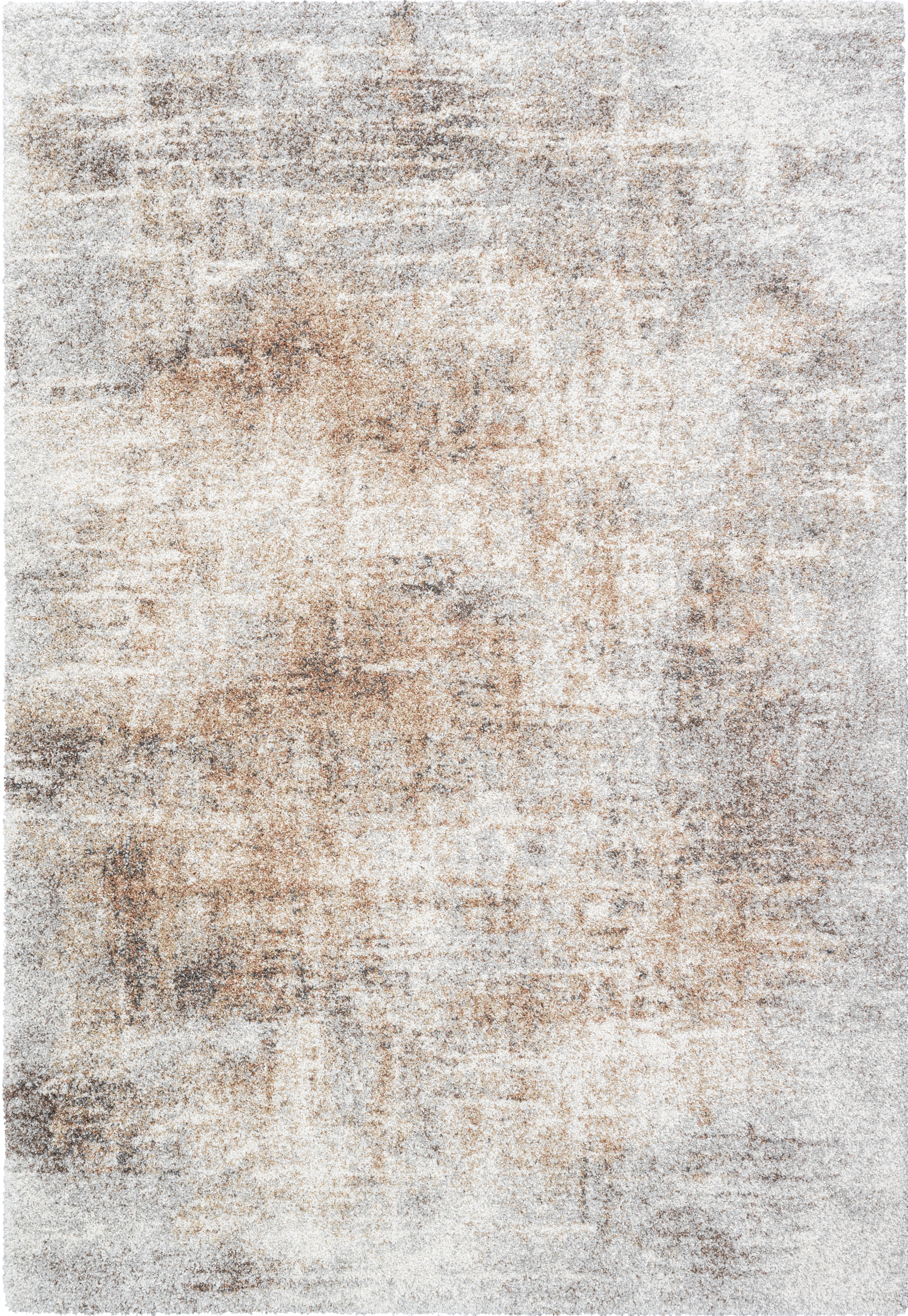 Webteppich, weiß-braun-grau, 80x150 cm - Rehari