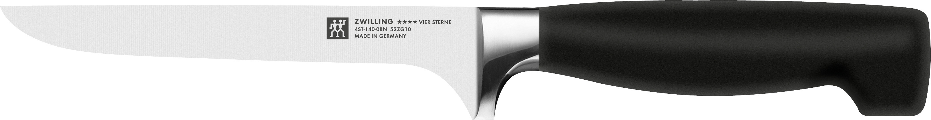 Ausbeinmesser 14 cm, Glattschliff  - Vier Sterne