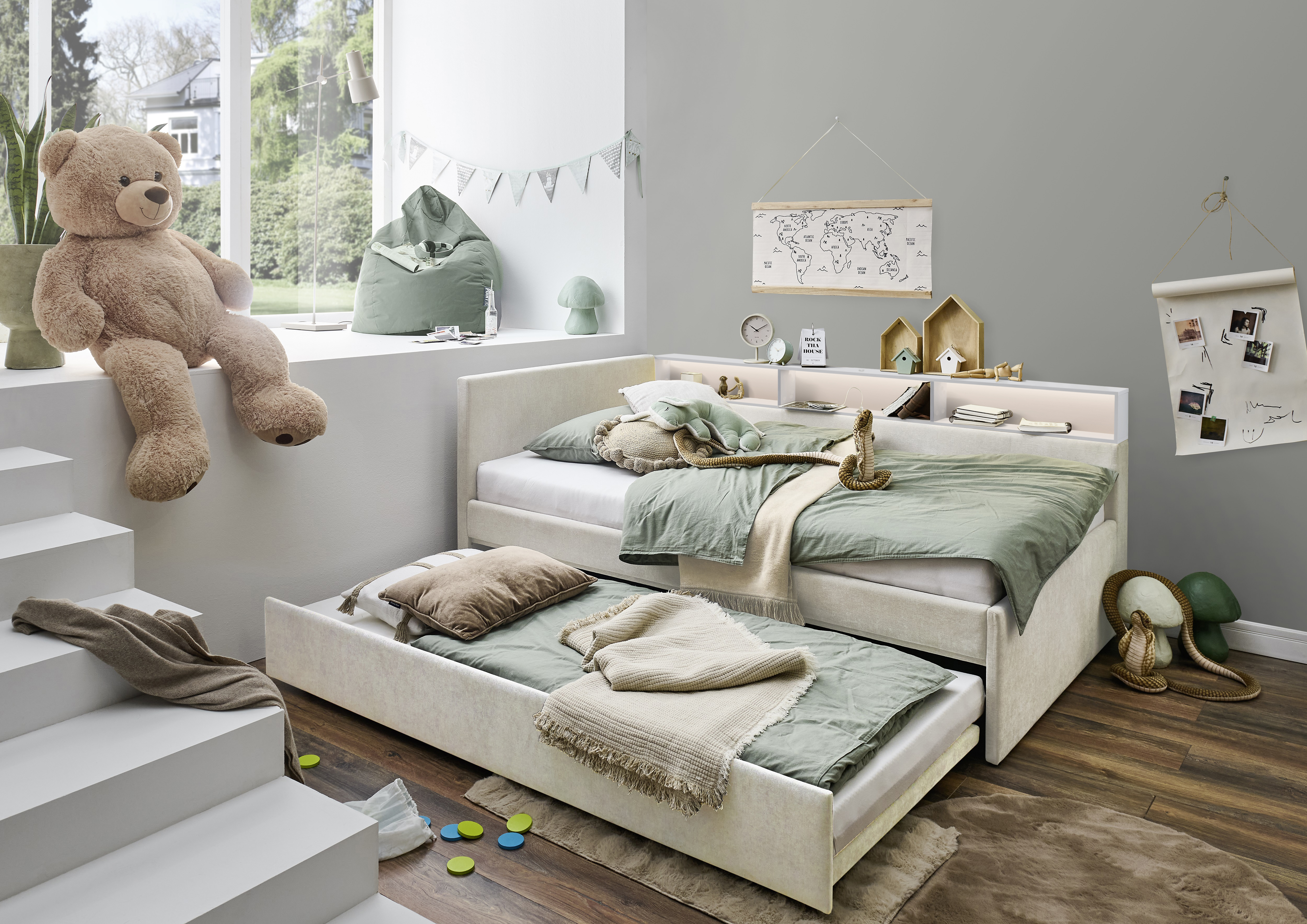 Bettgestell mit Tandemliege und Schaummatratze - MyStyle 3115