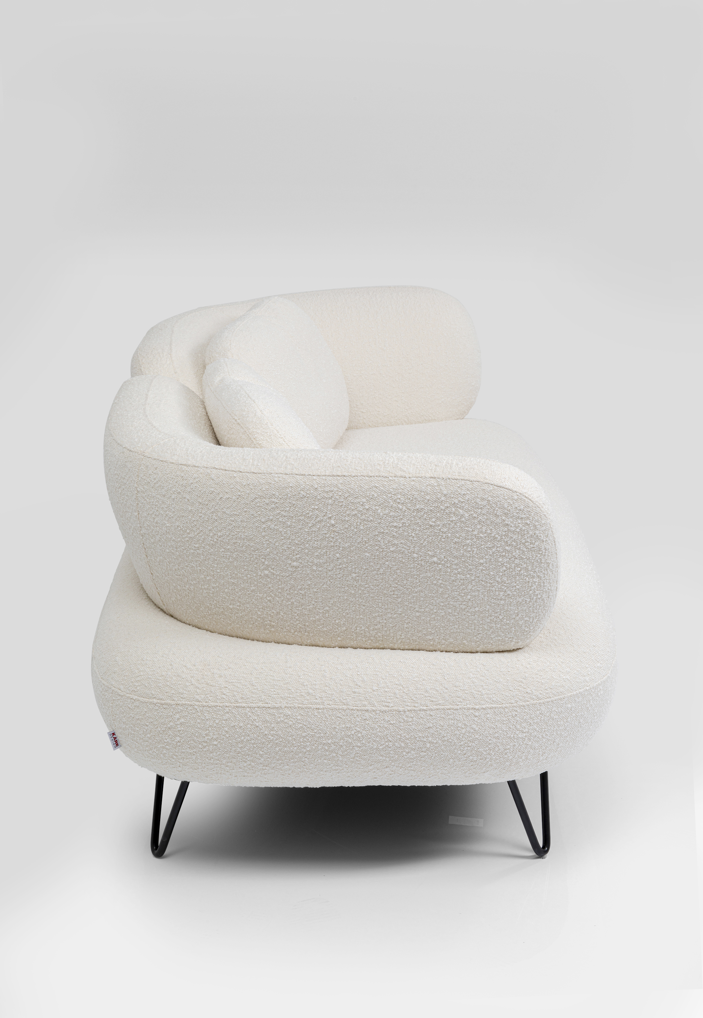 Sofa 2-sitzig Peppo, Boucle weiß - Peppo