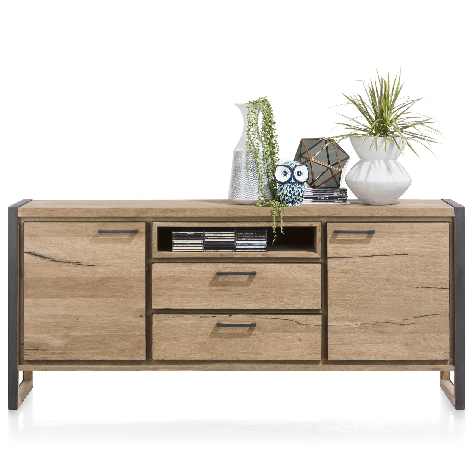 Sideboard, Eiche teilmassiv  - METALO/METALOX