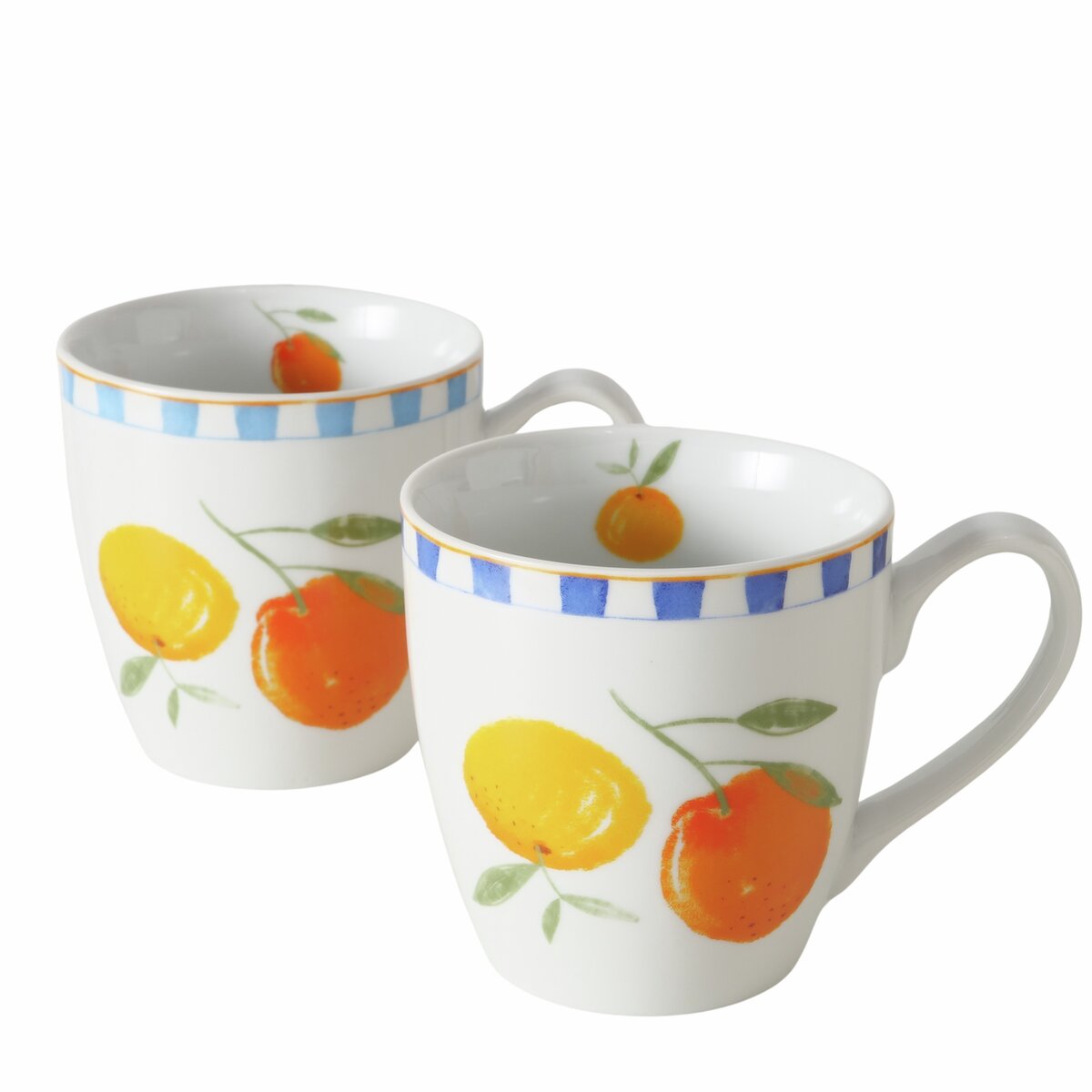 Jumbobecher Fruits, sort. - Porzellan, 480ml