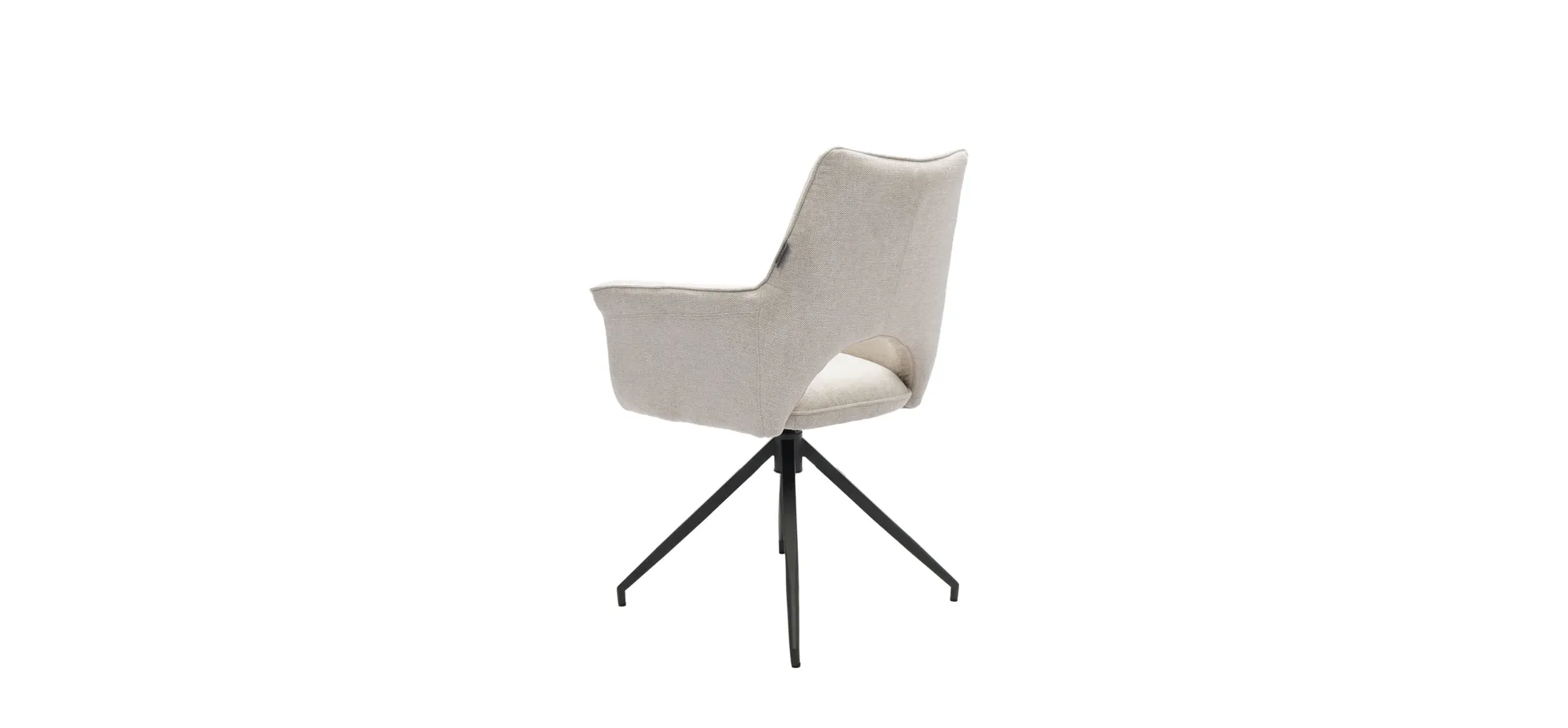 Vierfußstuhl mit Armlehnen, beige, drehbar - Maleen