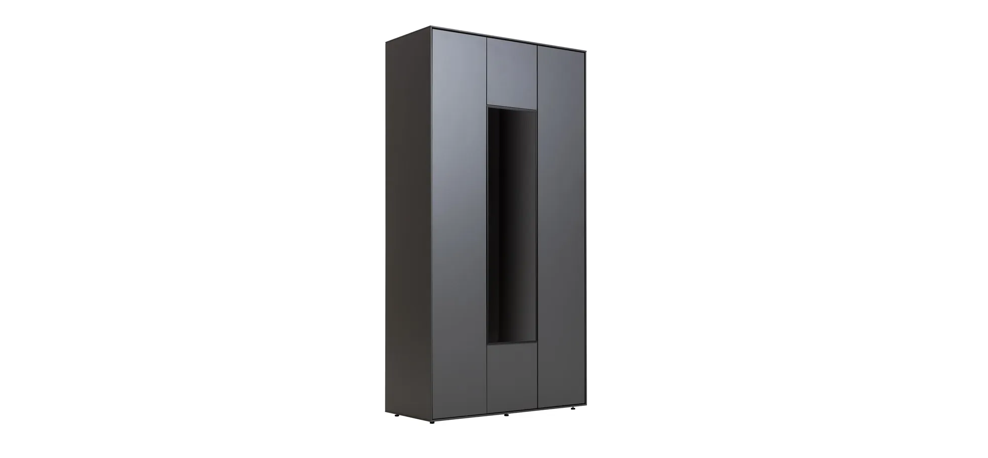 Vitrine Medio - Melamin, Schiefergrau