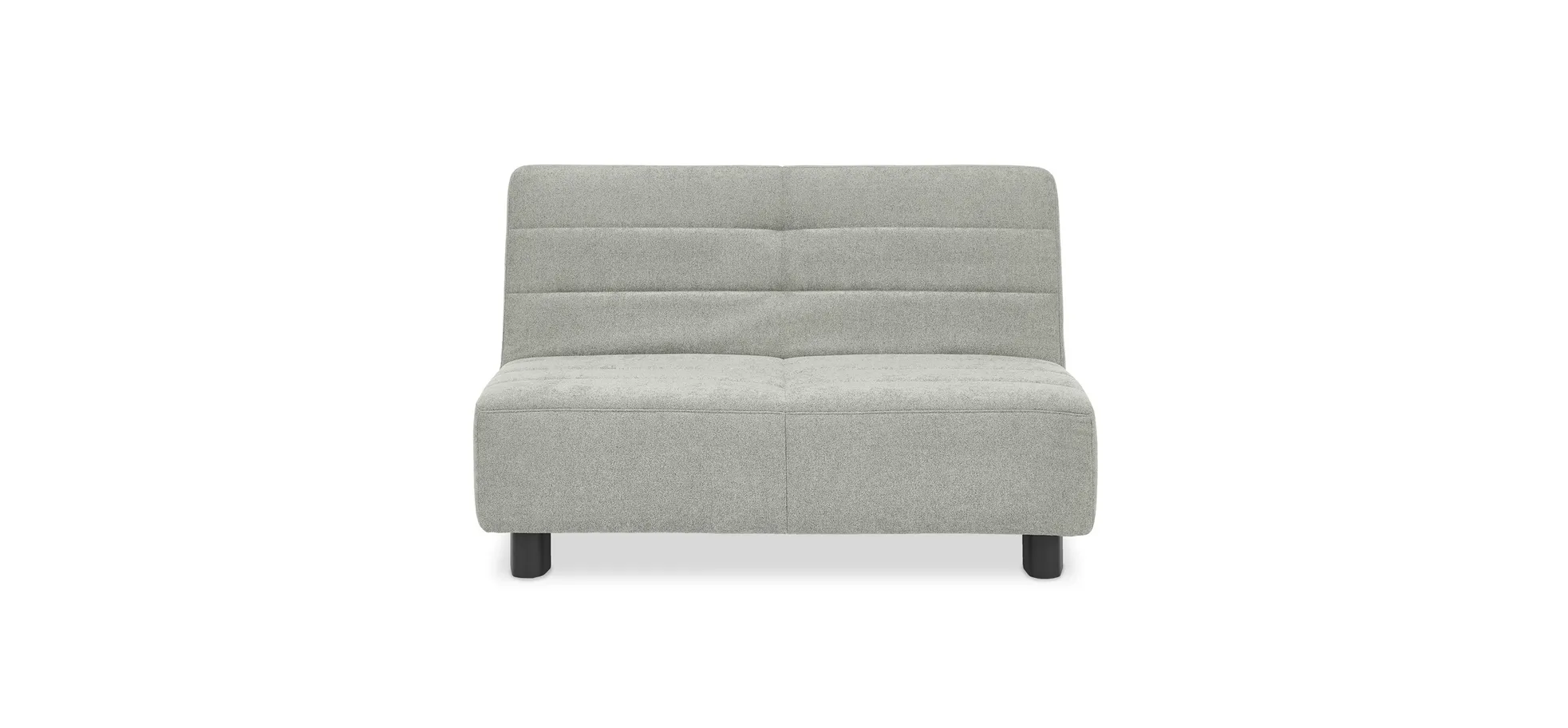  Faltsofa Easy - 2-Sitzer ohne Armlehne, ca. 140 cm inkl. Schlaffunktion, Stoff, Grau