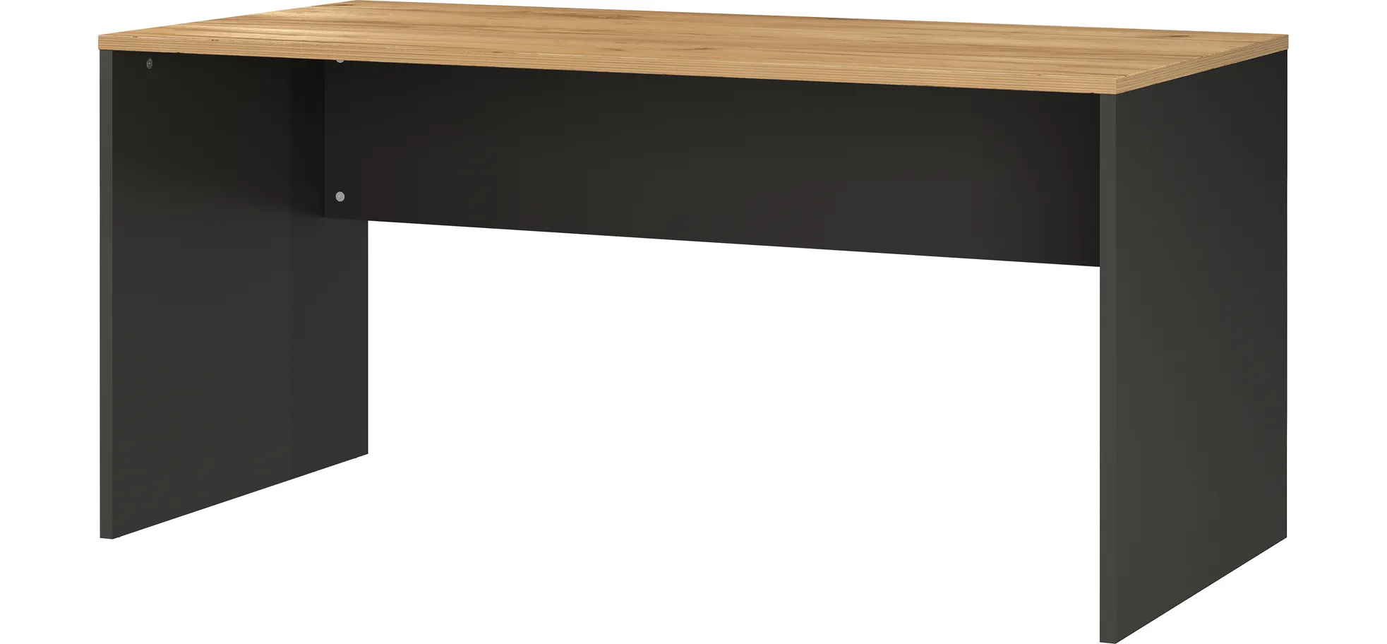 Schreibtisch GRIFFIN - LB ca. 158x79 cm, Eiche Nachbildung, Graphit