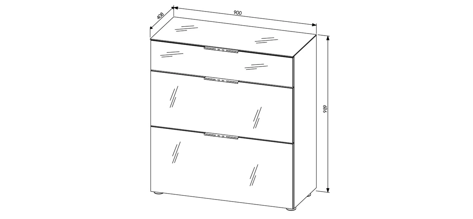 Schuhschrank, weiß - Ilaria