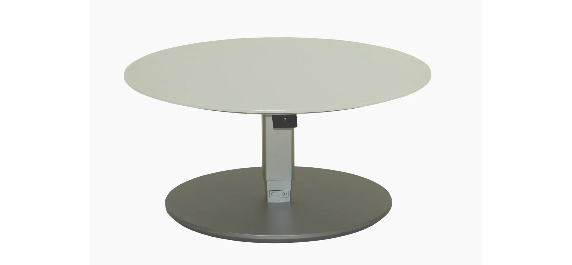 Couchtisch - höhenverstellbar, D. ca. 80cm, Siberfarben