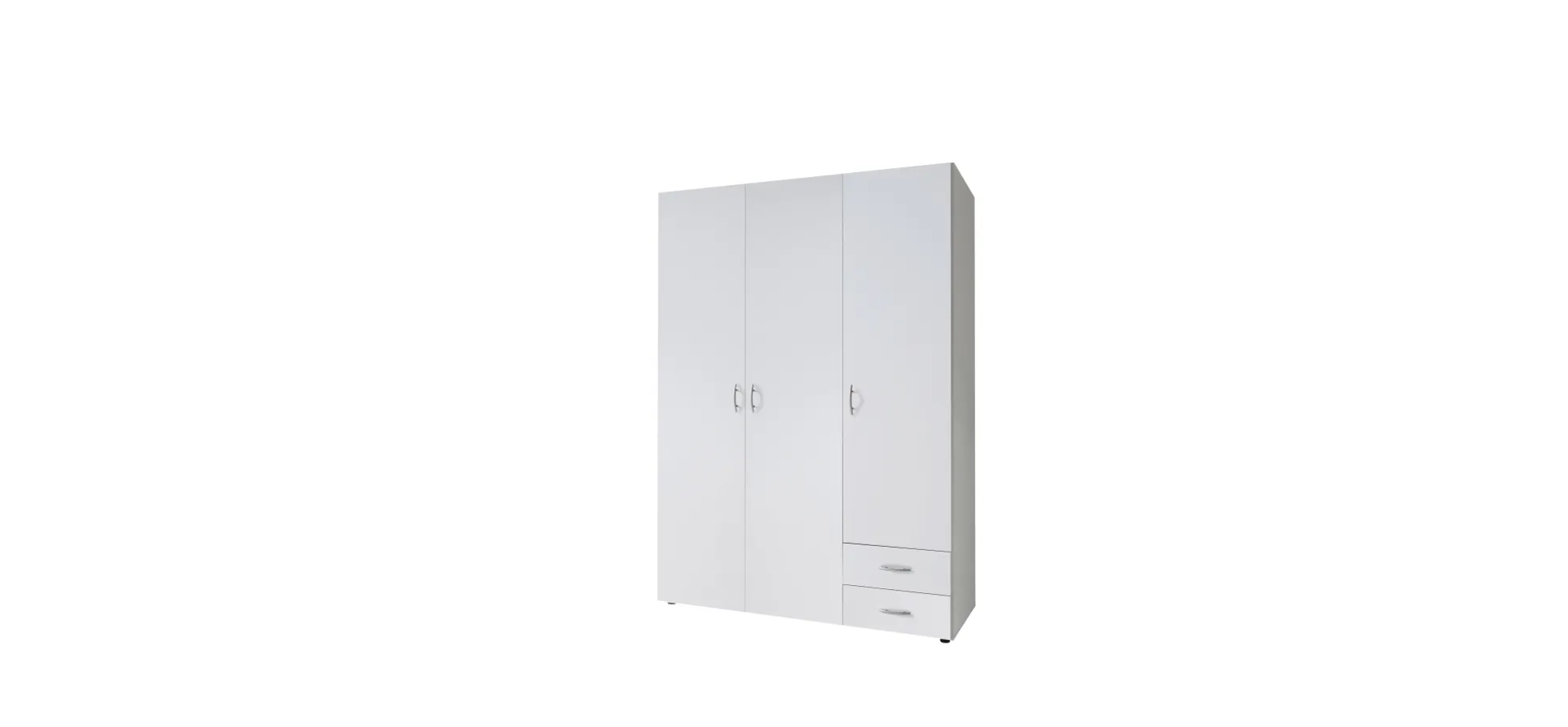 Drehtürenschrank- B ca. 120 cm, Weiß Drehtürenschrank- B ca. 120 cm, Weiß
