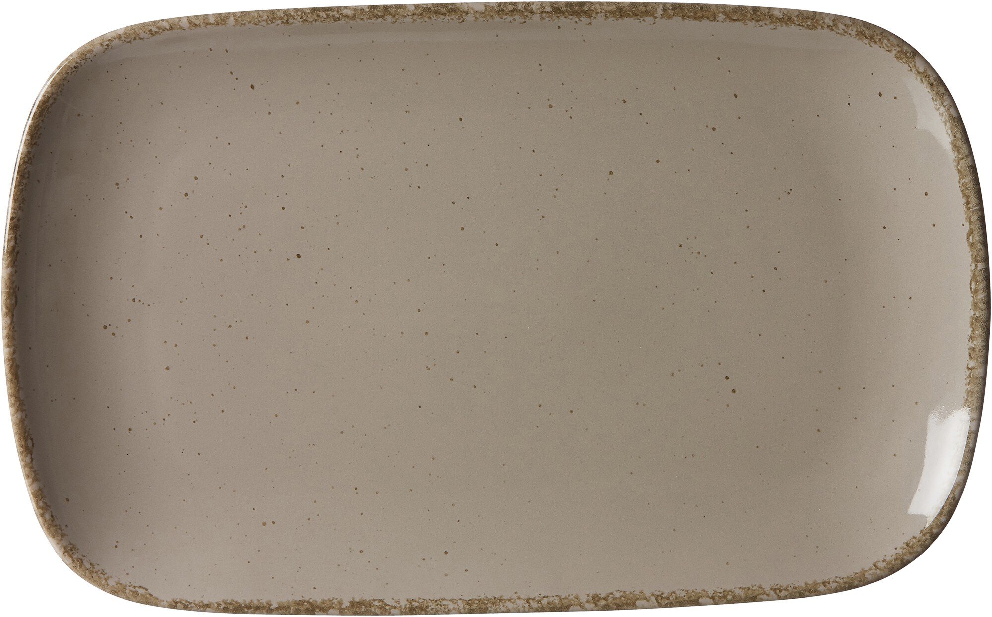Platte Casa Grau 33 x 20 cm - Porzellan, spülmaschinenfest, rechteckig, grau