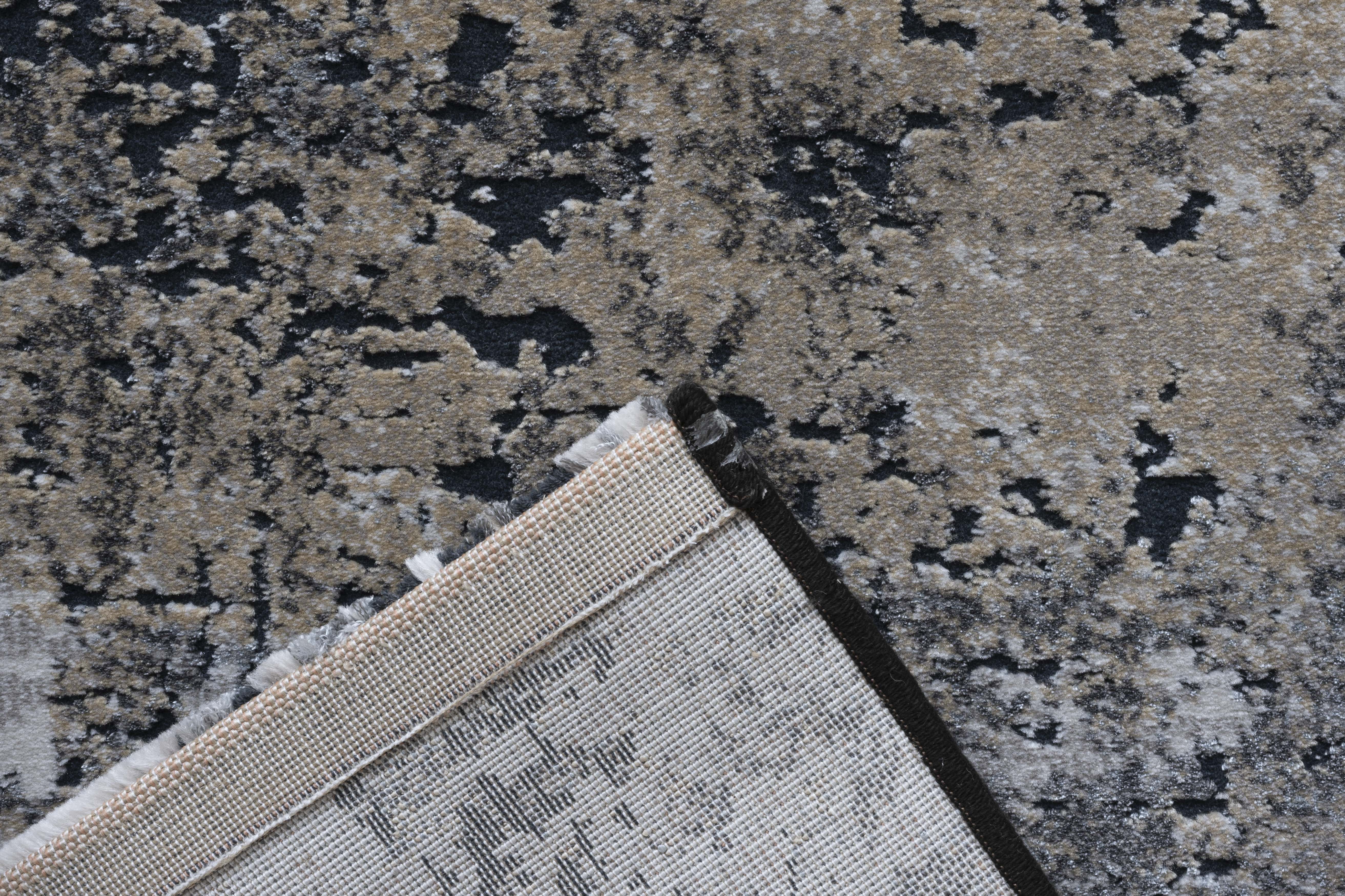 Webteppich, grau-goldfarben, 80x150 cm - Ranyon