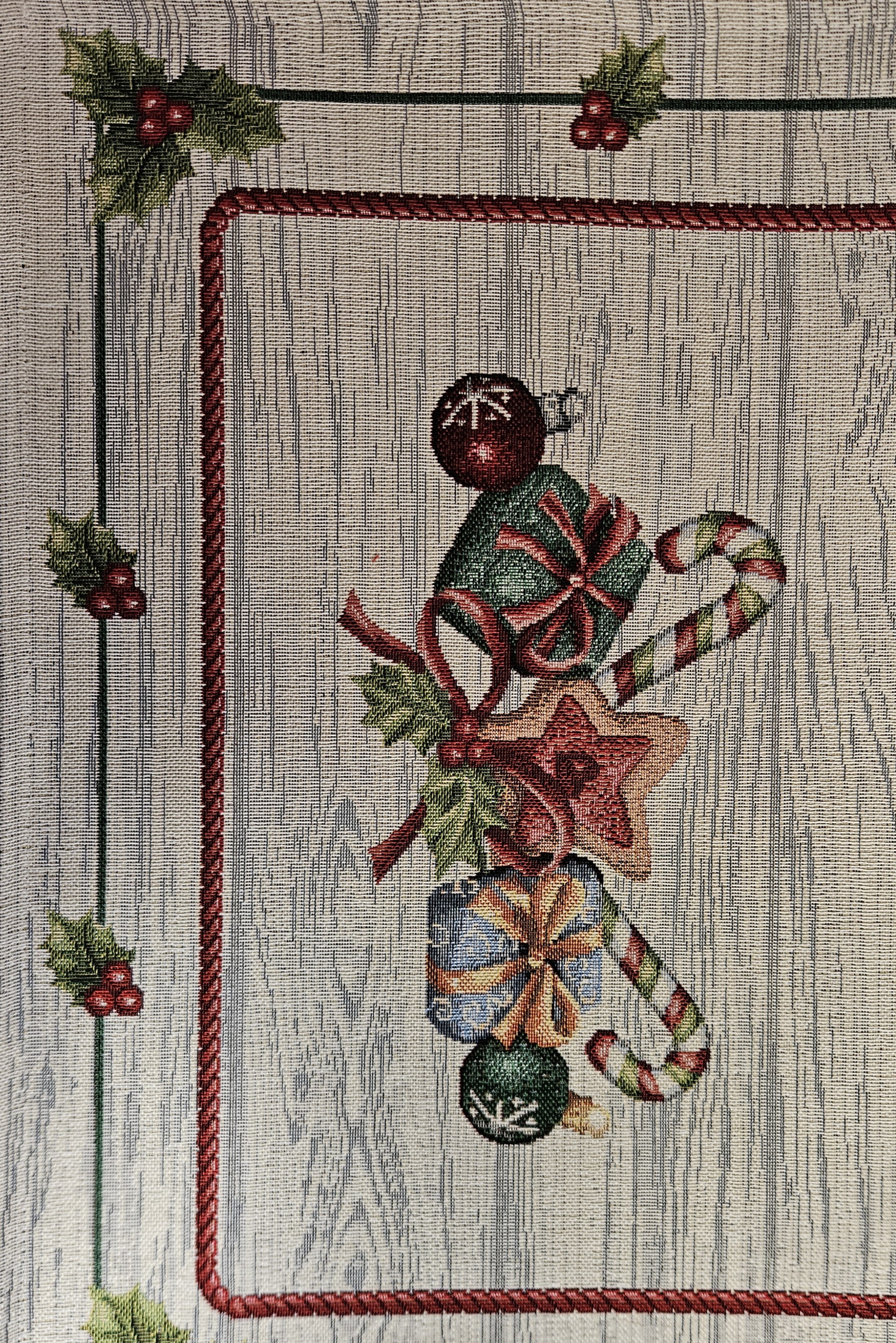 Tischläufer Weihnachtsgobelin - 40x100cm, Nikolausstiefel