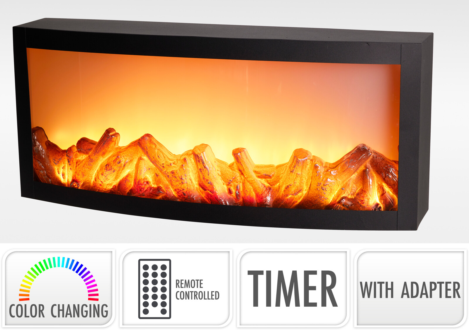 LED Kaminlaterne, ca. 58x25 cm - 