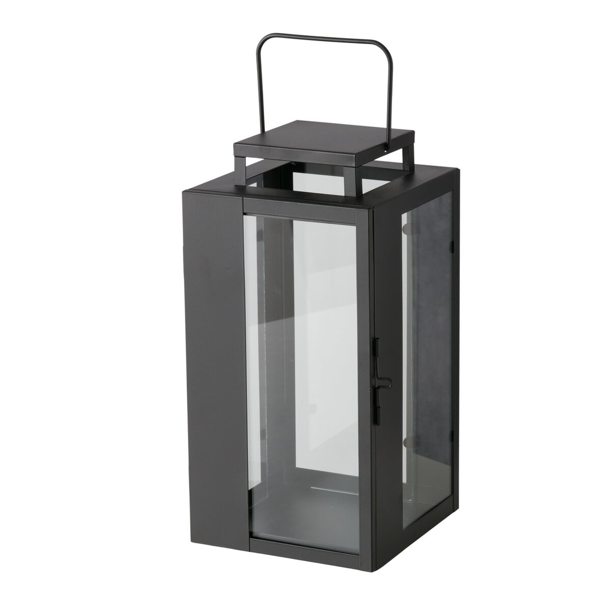 Laterne Ironedge, Quadrat, klein - H 30,30 cm, B 16,00 cm, Eisen pulverbesch. schwarz
