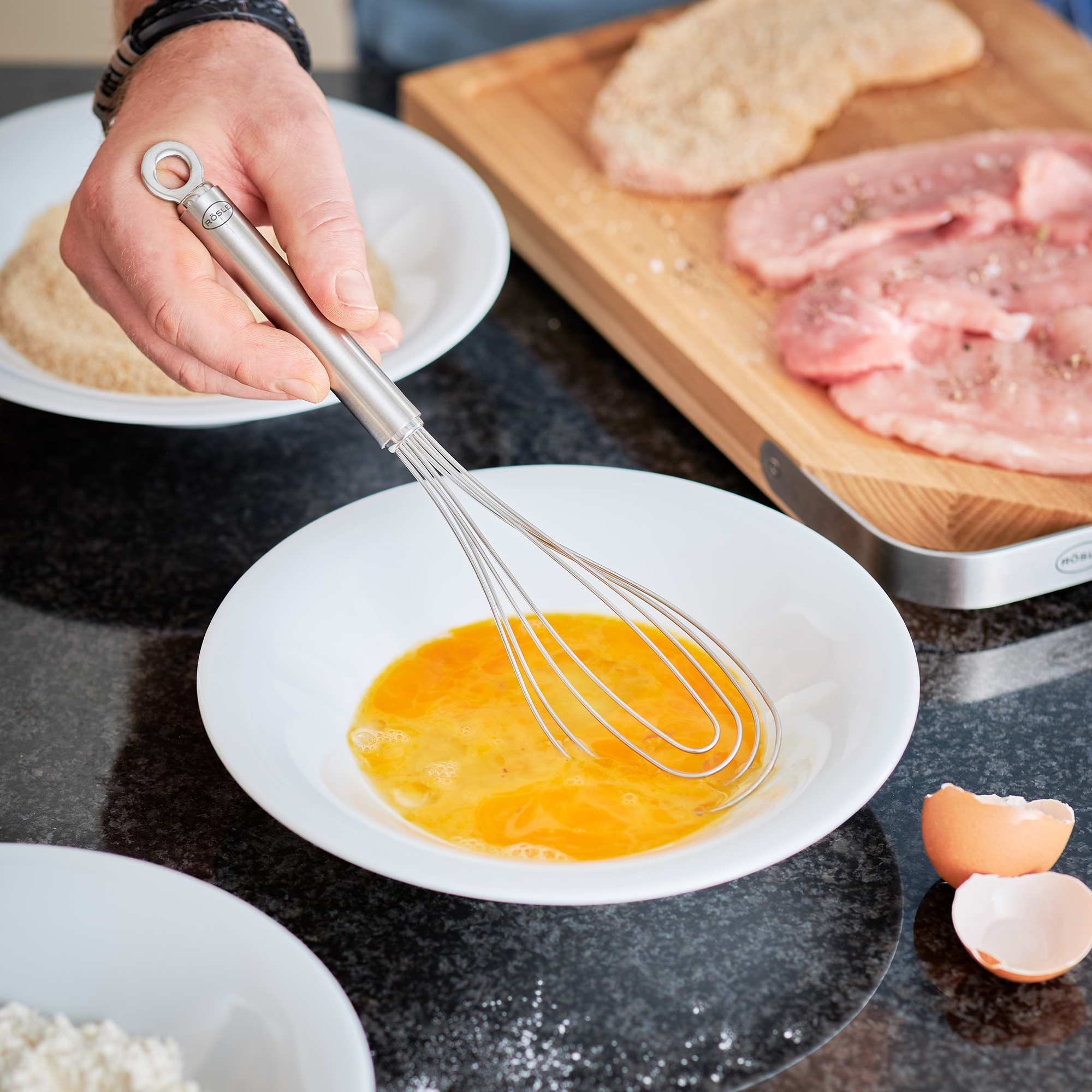 RÖSLE, Tellerbesen 27 cm - Edelstahl