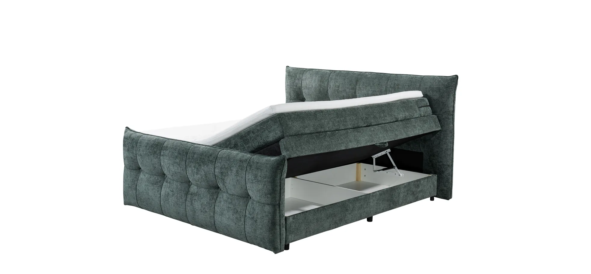 Boxspringbett, inkl. Bettkasten+Topper - Emilla