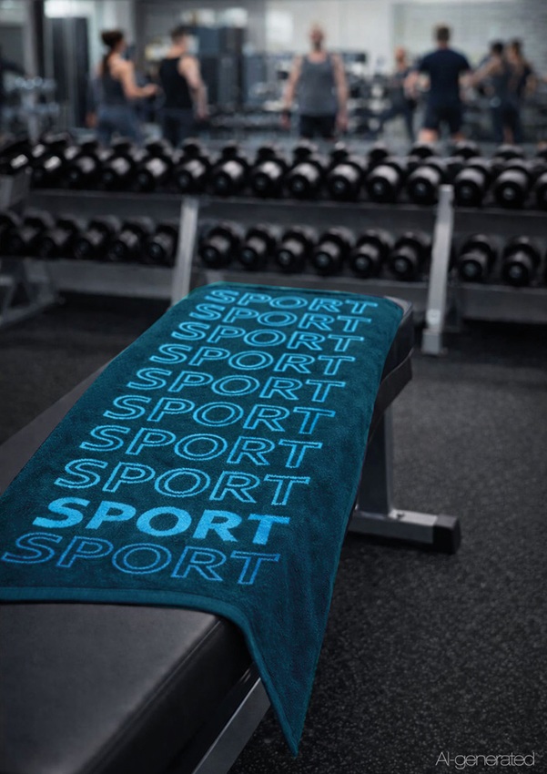 Fitnesstuch Sport, ca. 50x130cm, blau - Fitness- & Gym-Towel