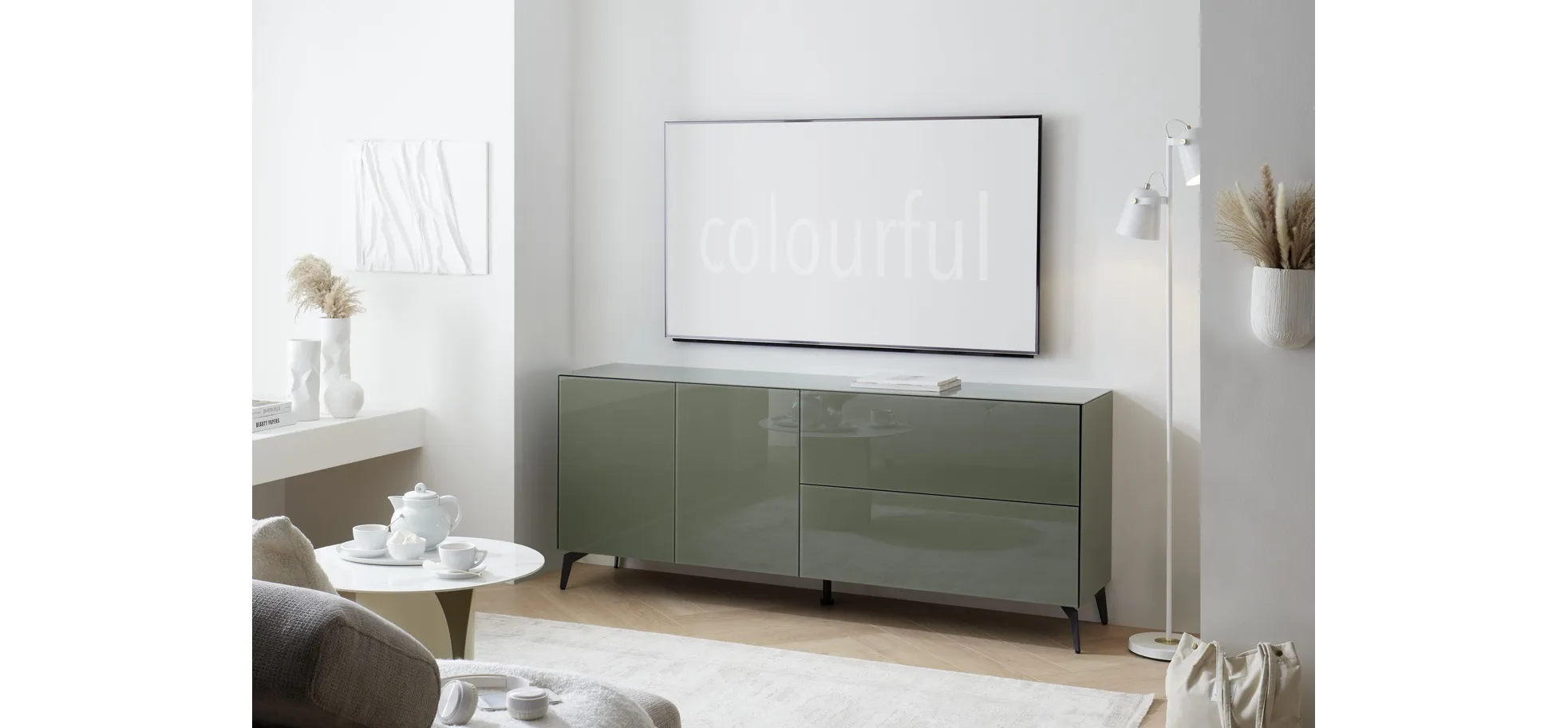 Lowboard, olivgrün - Makoa