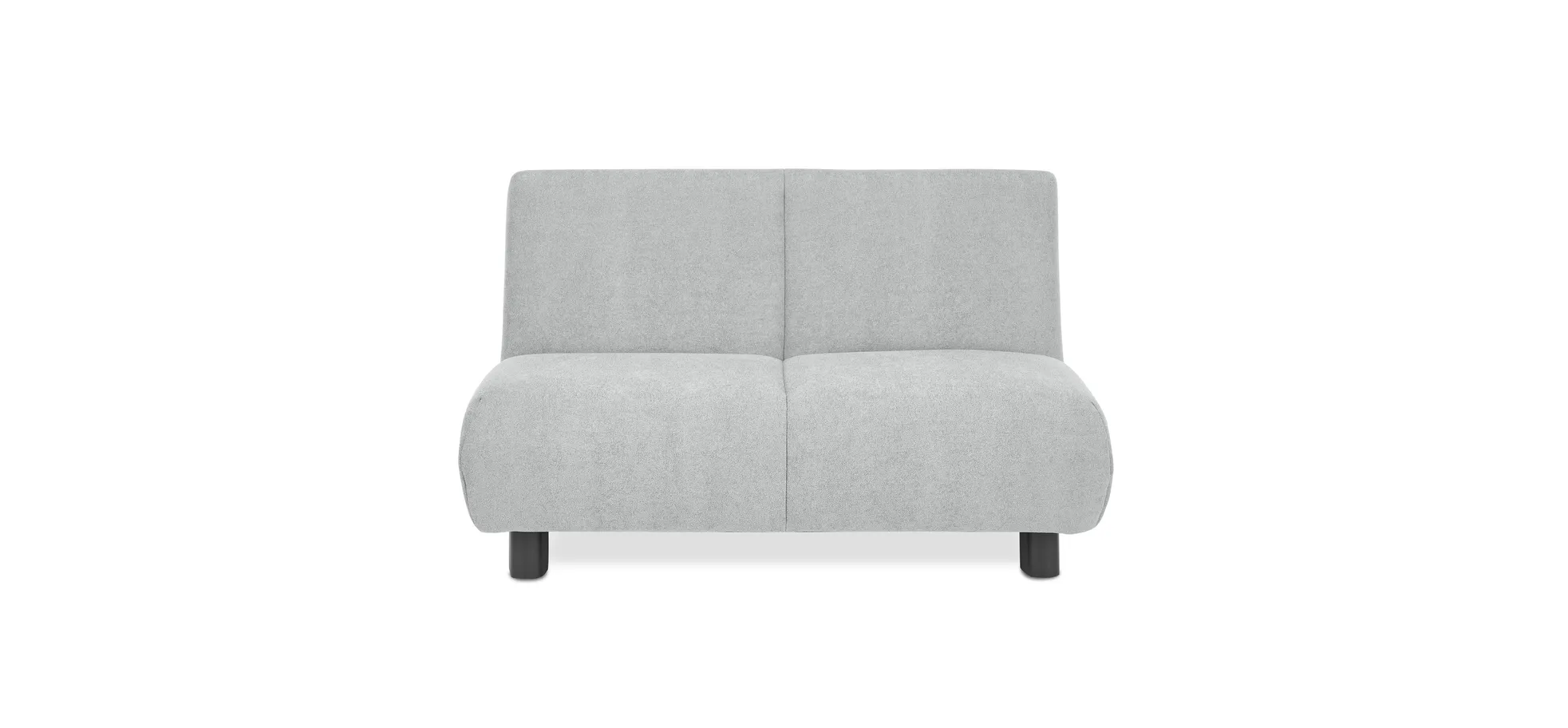  Faltsofa EBBY - 2-Sitzer ohne Armlehne, 140 cm inkl. Schlaffunktion/Relaxfunktion, Stoff, Grau