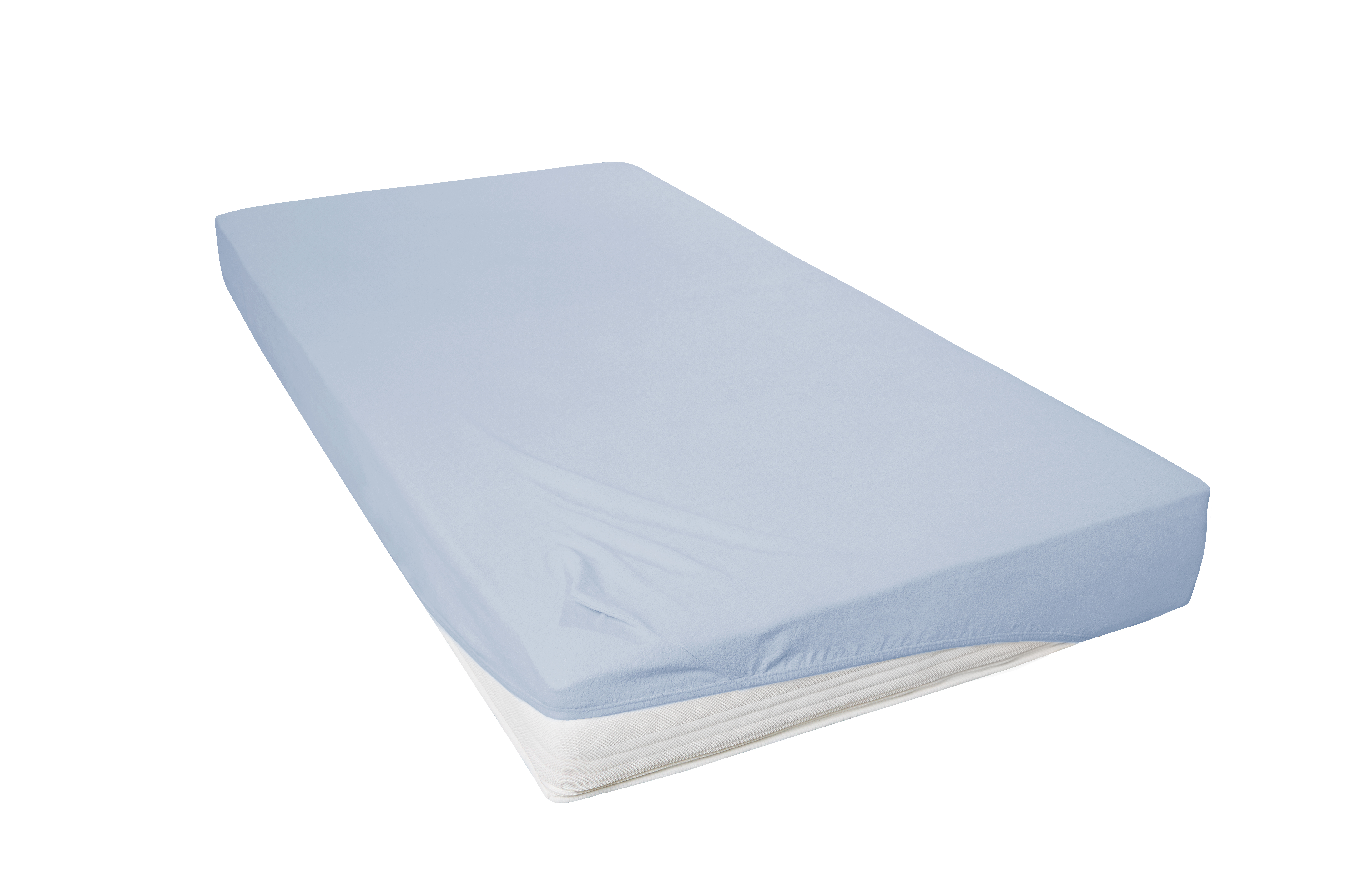 Spannbetttuch Primera Teddy-Flausch - 70x140 cm, blue sky