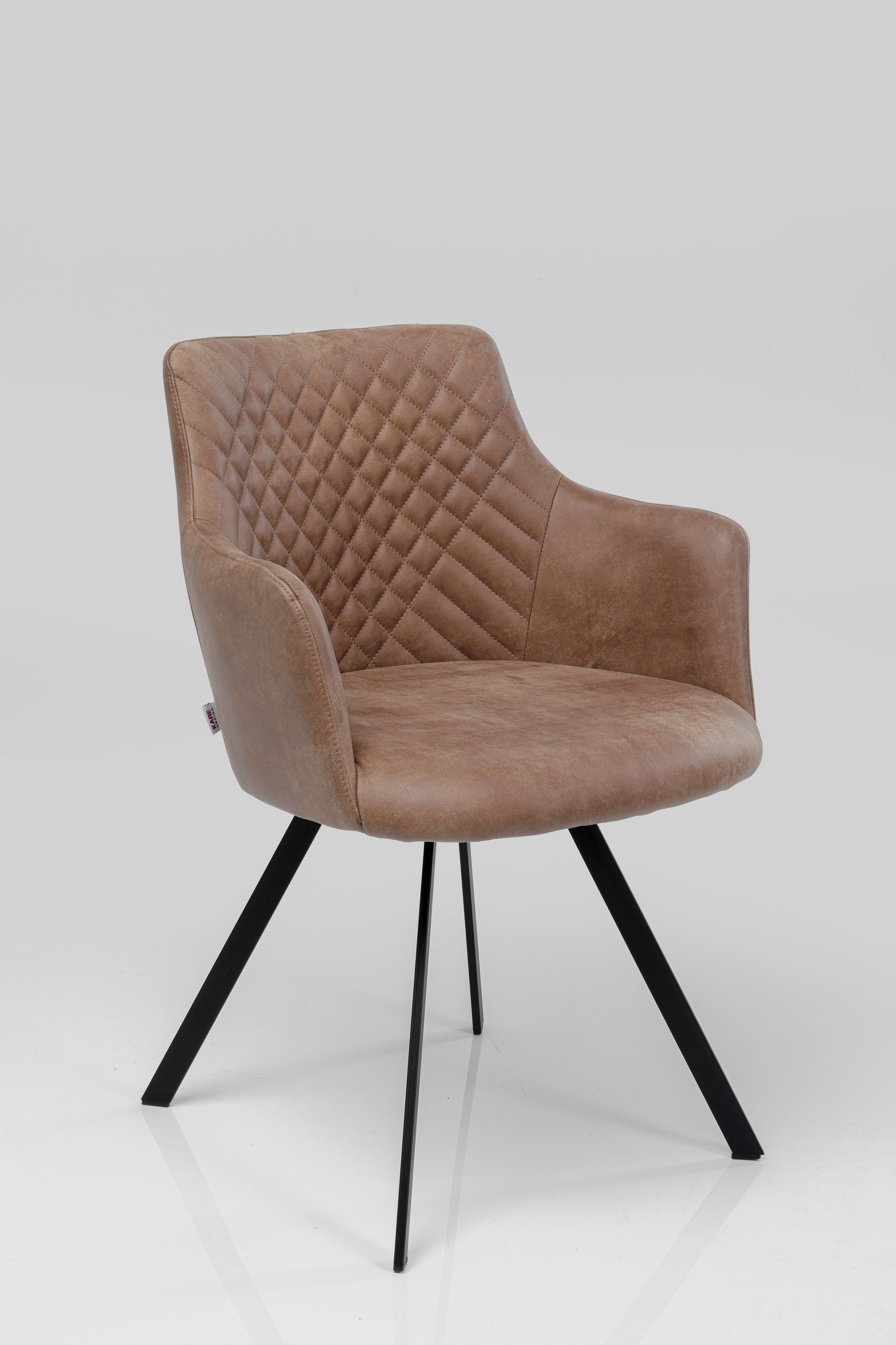 Drehstuhl mit Armlehnen Coco, braun - Coco