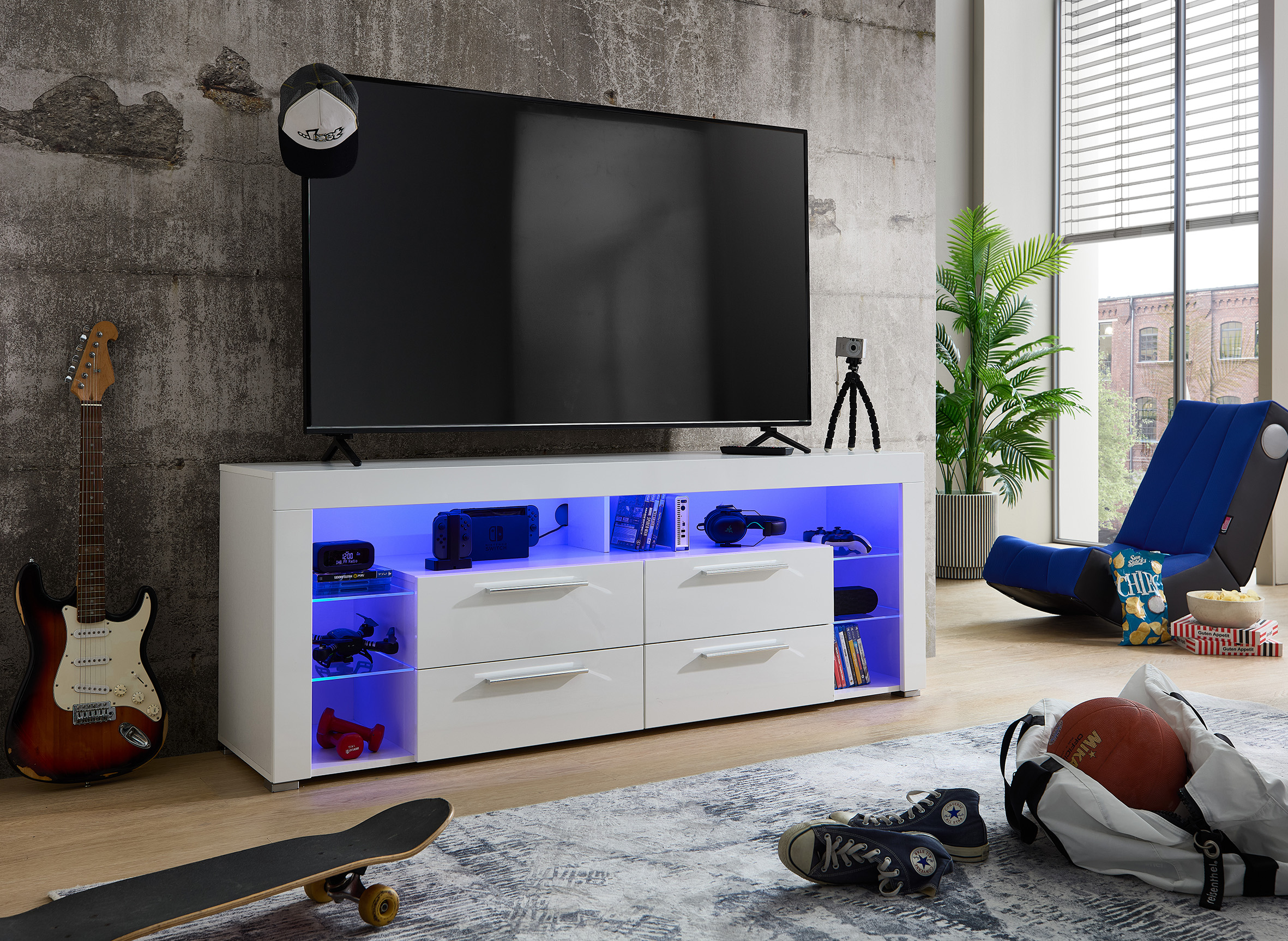 TV Lowboard, weiß - MyStyle 1044