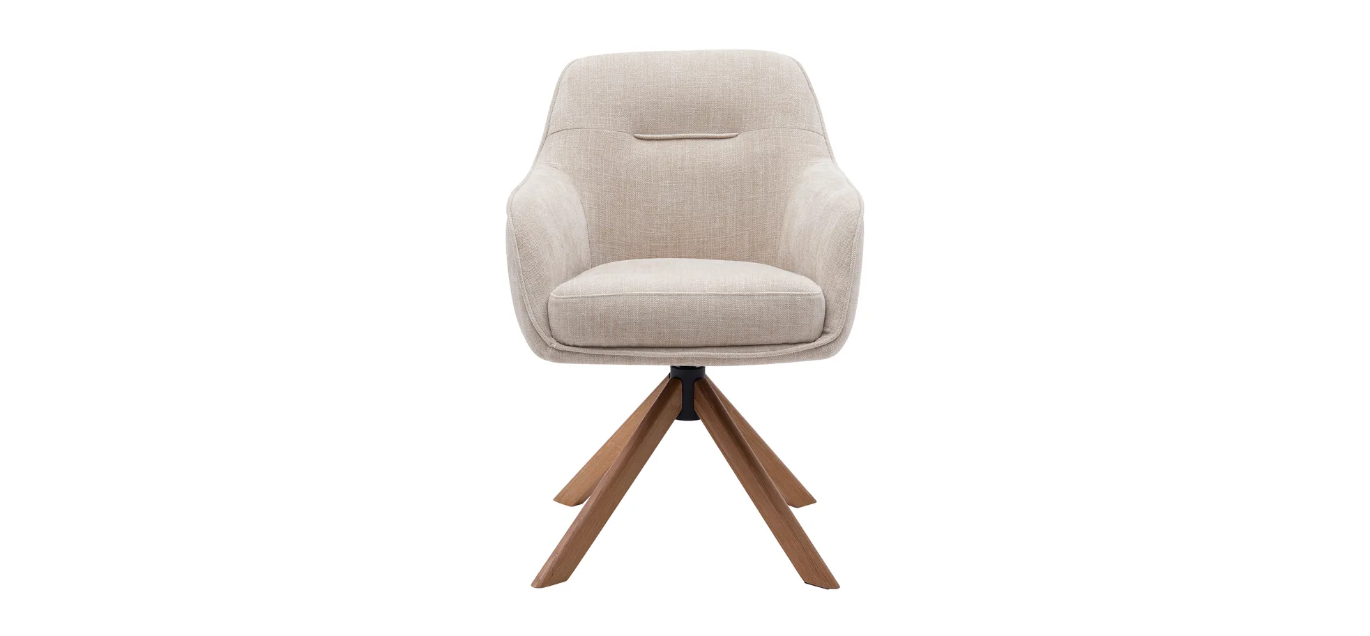Armlehnstuhl, drehbar, Stoff Sand - Udela