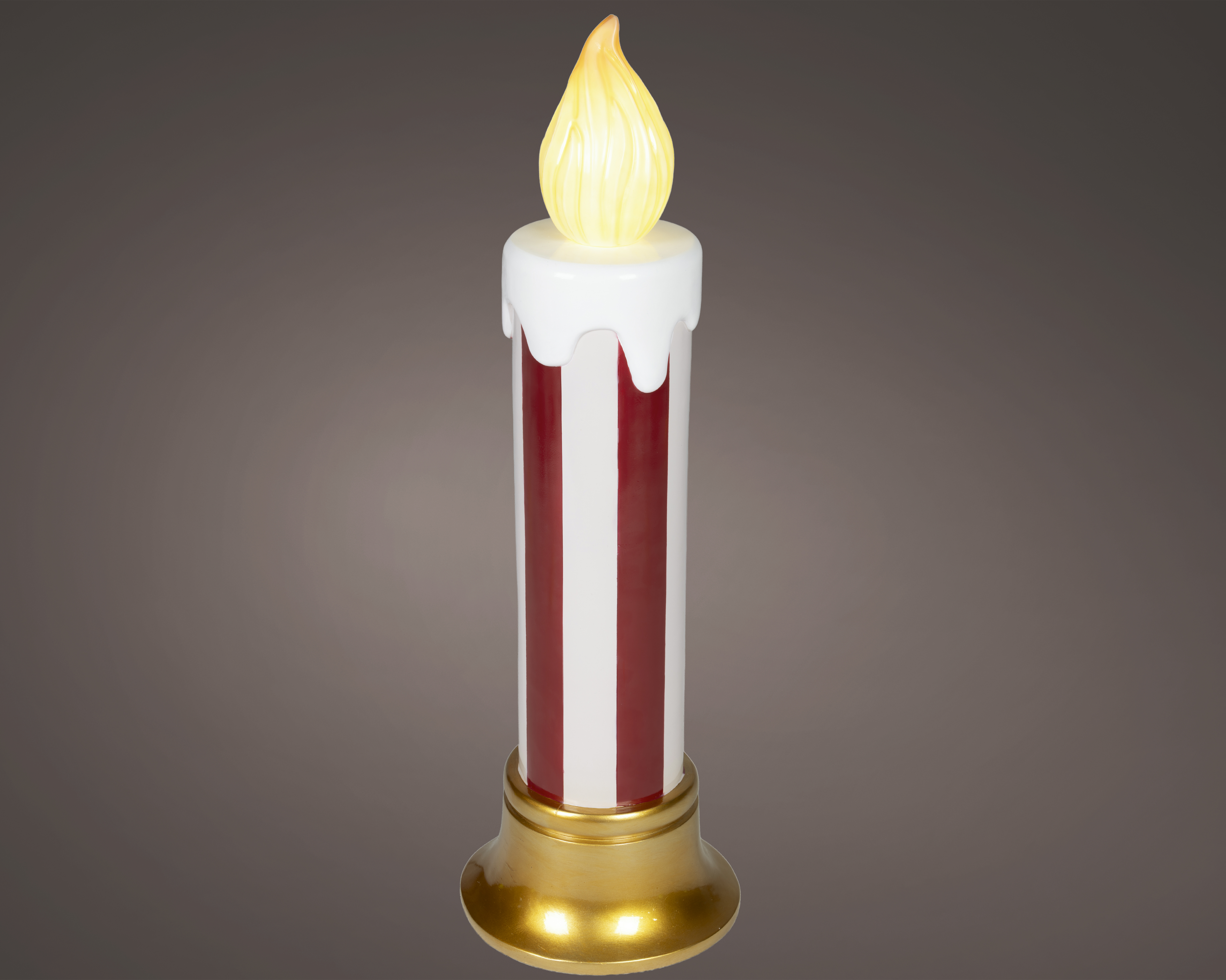LED Kerze Polyresin - grün, L25.00-W25.00-H74.00cm