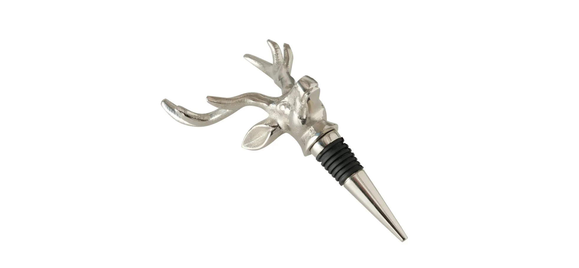 Flaschenverschluss - LB ca. 19x8 cm, Silberfarben