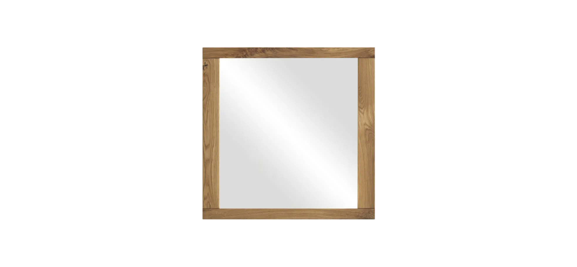 Spiegel, Eiche massiv, 80 x 80 cm - Edma