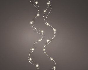 LED Strangbeleuchtung - silber/warmes weiss, PVC, 45cm-10L