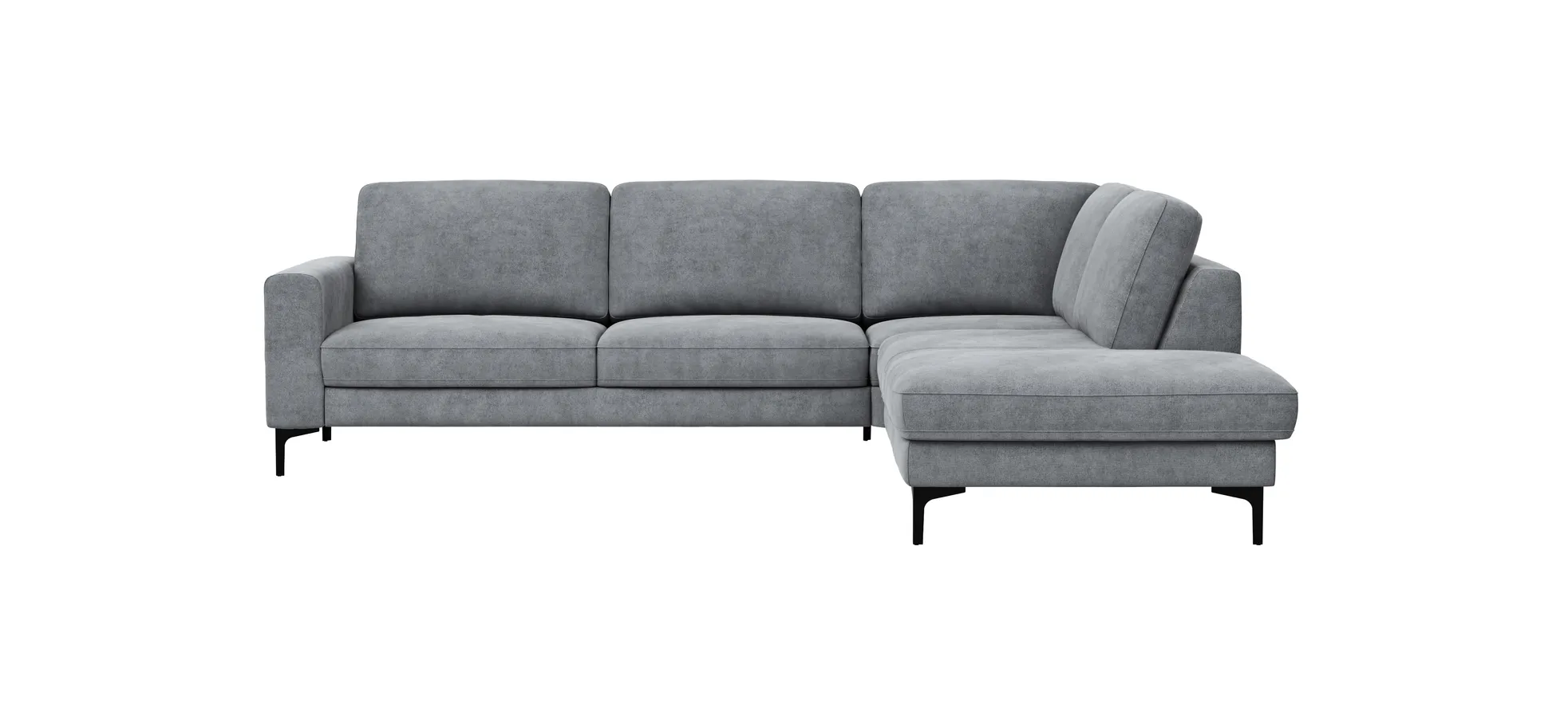 Ecksofa Oviedo - Ecke links mit 2,5-Sitzer, Stoff, Grau