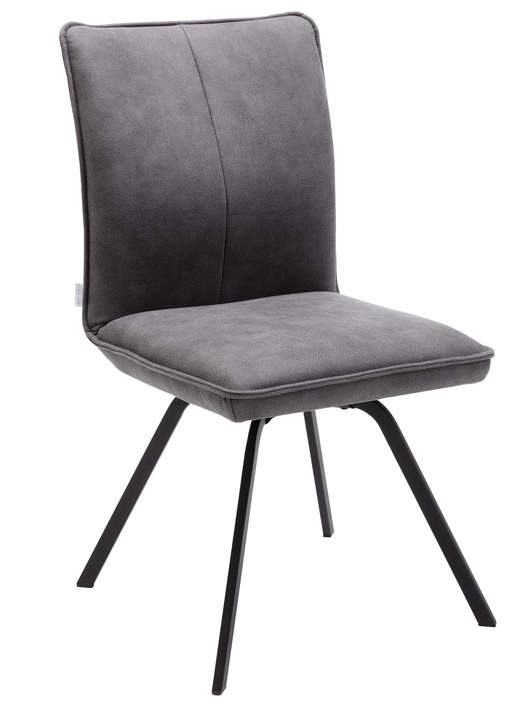 Stuhl, 4-Fuß, Bezug anthrazit, 4er-Set - Calyra