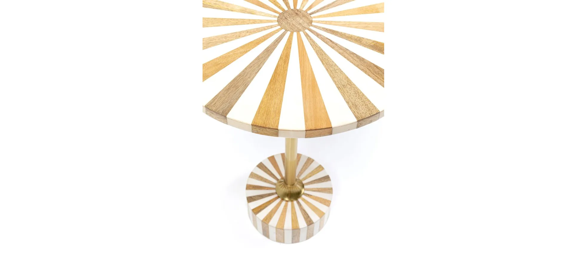 Beistelltisch- DH ca. 40x50 cm, Faserplatte, Cirque Gold/Weiß, Gold